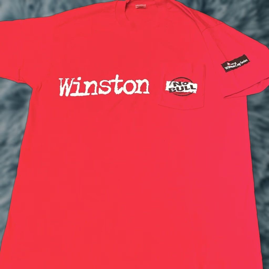 NASCAR VINTAGE 90s Nascar Winston Cup No Bull Winston Promo T-Shirt Mens XL Red Shirts Size US XL / EU 56 / 4 - 1 Thumbnail