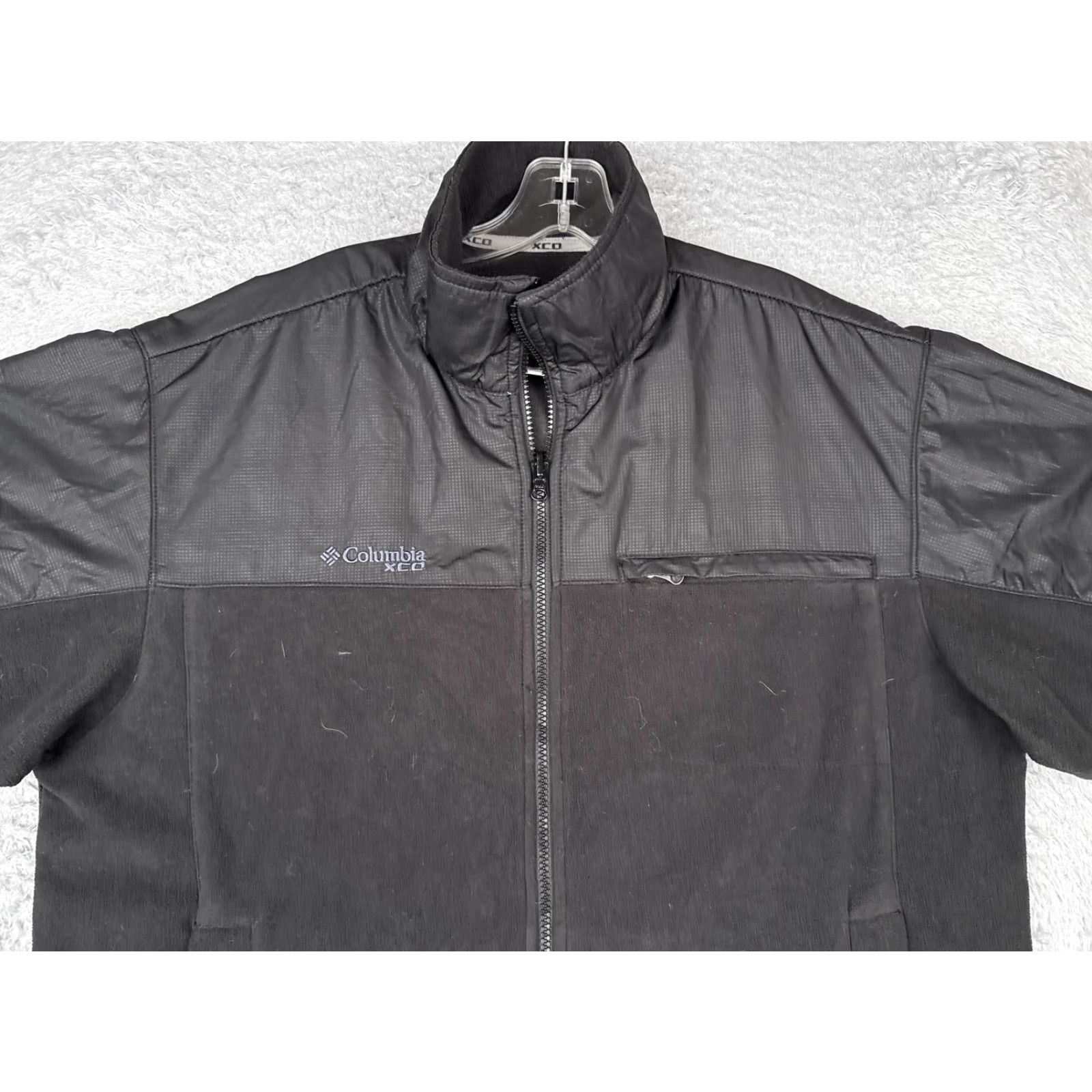 YOKE Columbia Jacket Mens Large Black Interchange Fleece Full Zip Nylon Yoke Windbreaker Sweatshirt Outdoor XCO 3-in-1 Pockets Zipper Logo Size US L / EU 52-54 / 3 - 7 Thumbnail