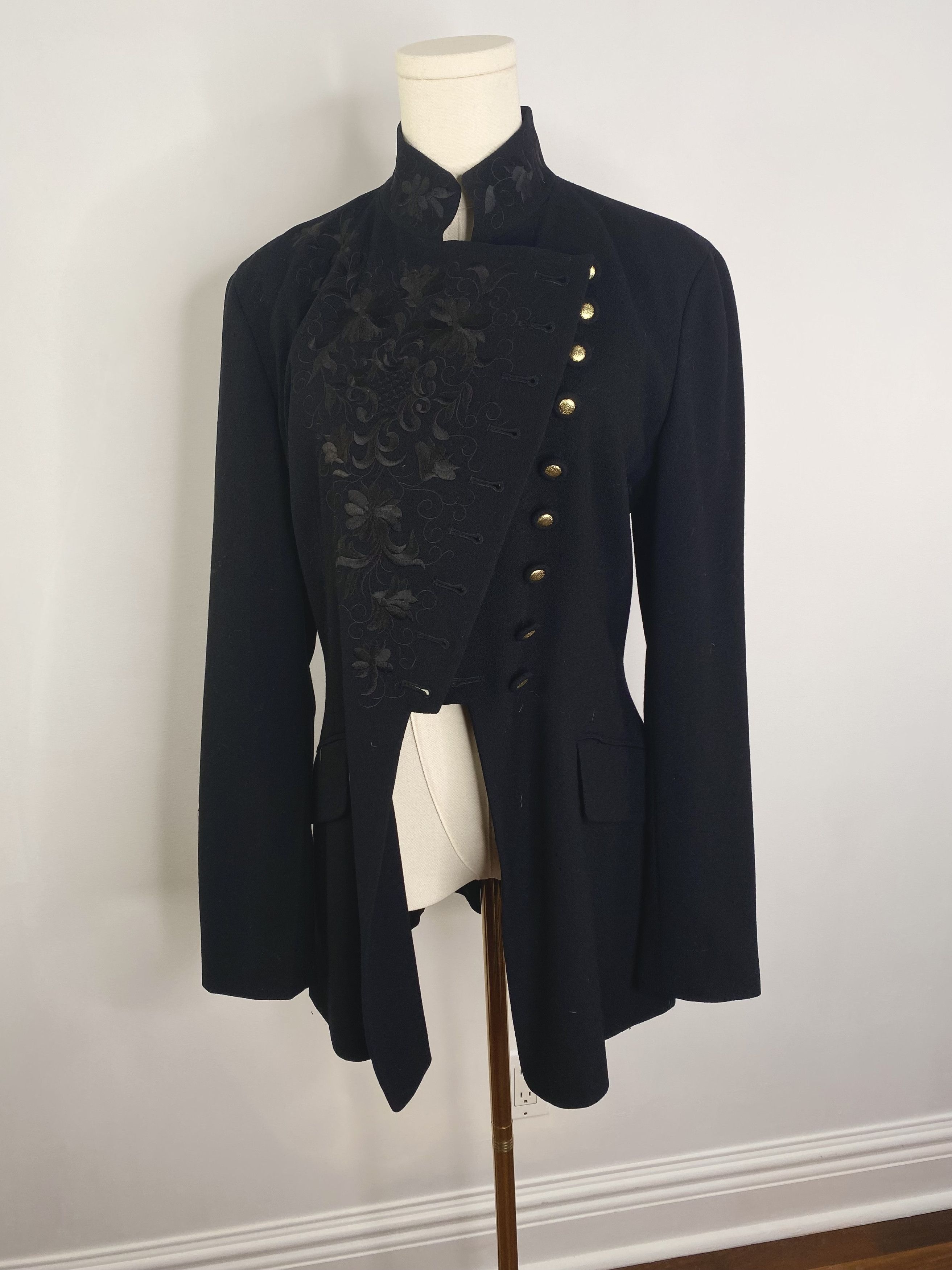 Black & Gold Military Tailor Jacket - Jessica