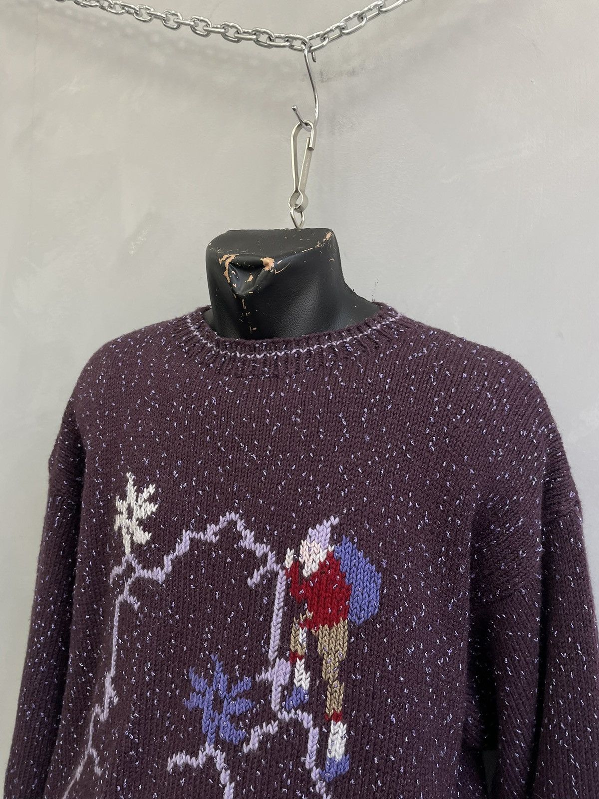 Lacoste Vintage purple knit sweater rare lacoste style y2k style Size US L / EU 52-54 / 3 - 4 Thumbnail