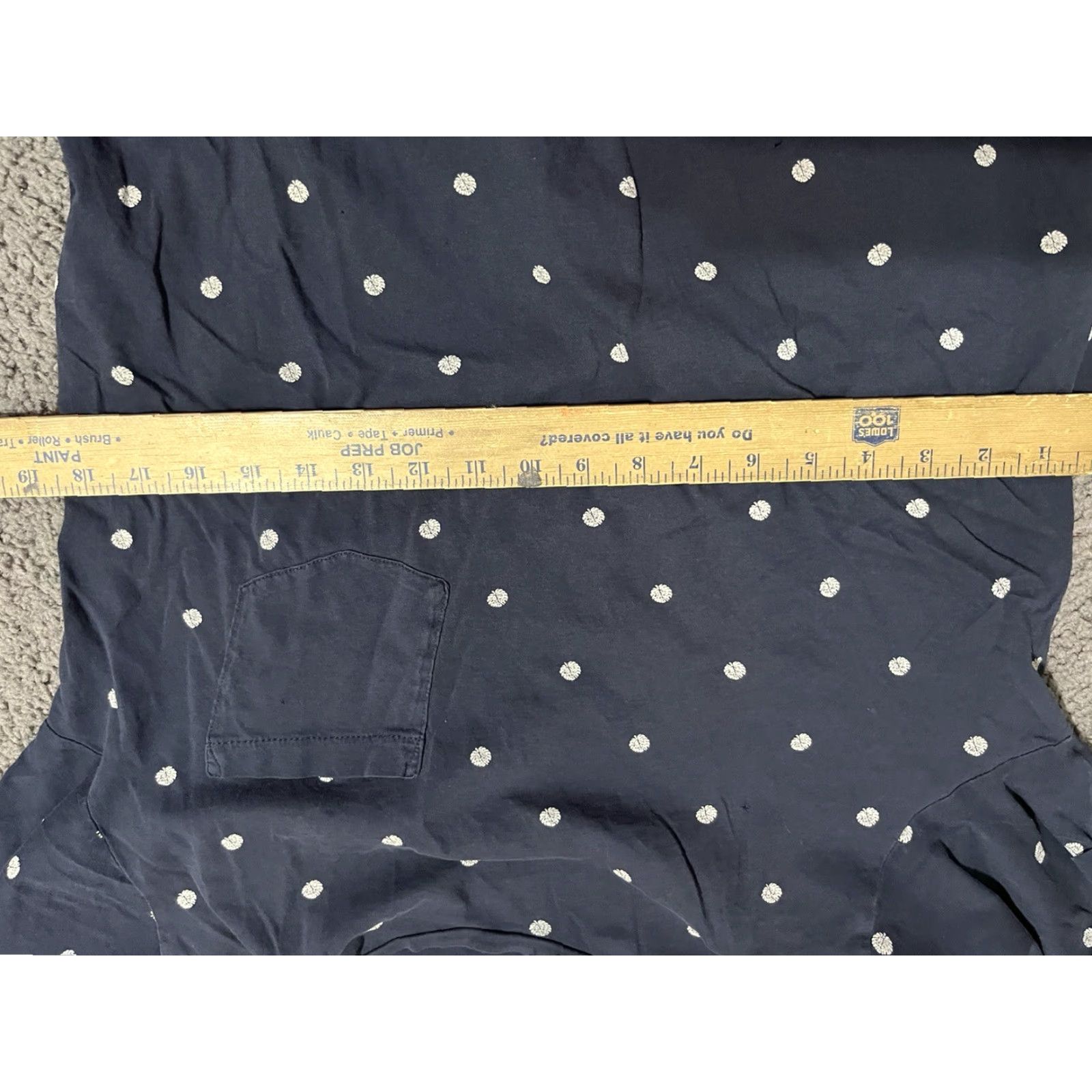 H&M VINTAGE H&M Men's Short Sleeve T-Shirt Size M Polka Dot Navy Pocket Size US M / EU 48-50 / 2 - 4 Thumbnail