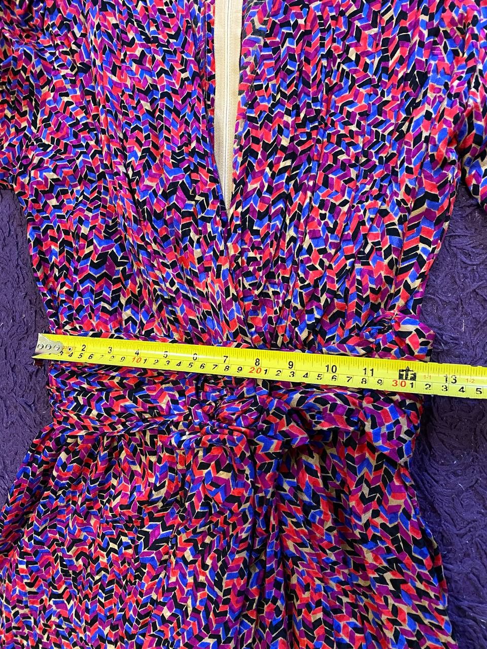 Vintage Vintage Women Silk Dress Handmade Floral Print Size L / US 10 / IT 46 - 7 Thumbnail