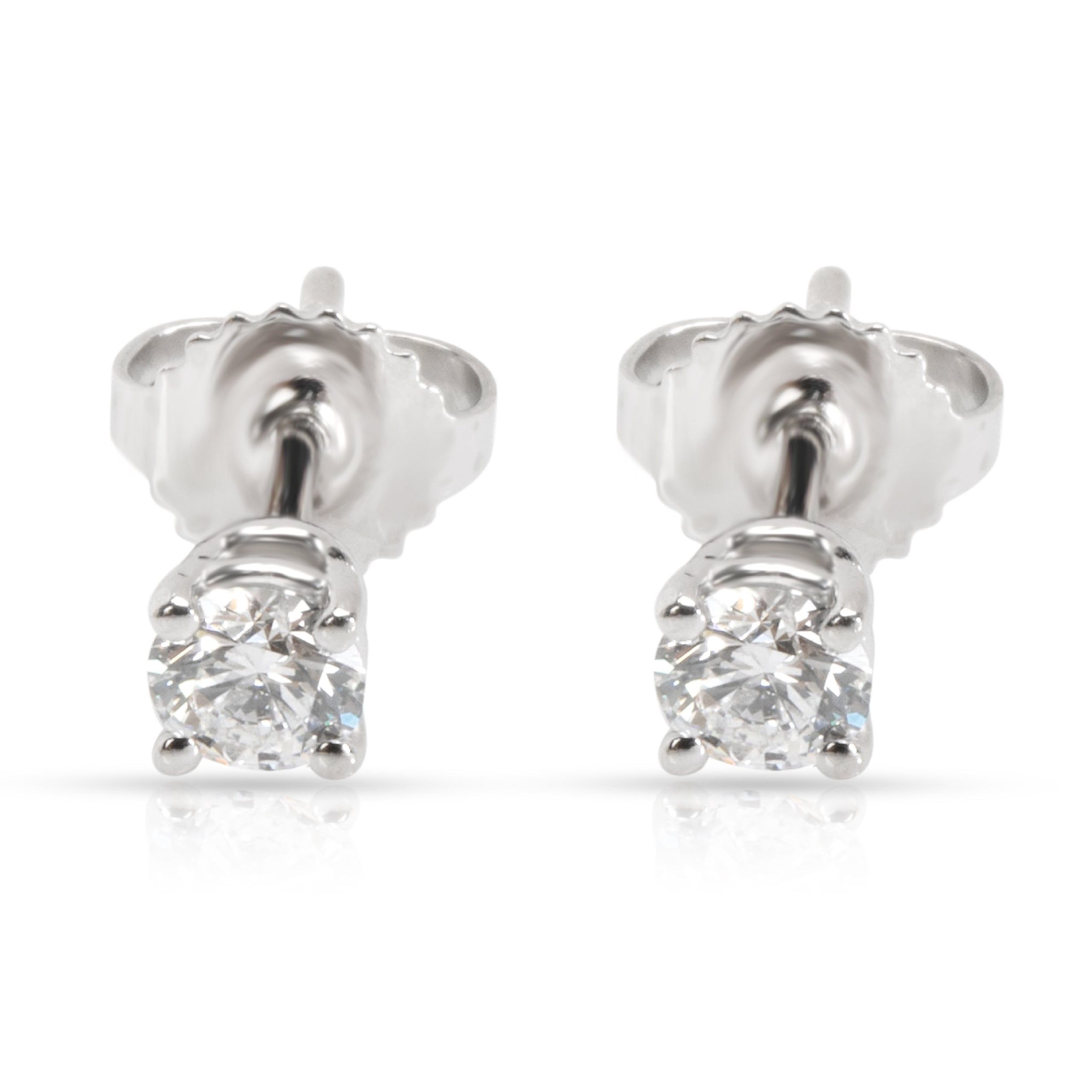 image of Tiffany Co Tiffany & Co. Diamond Stud Earrings In Platinum (0.40 Ctw) in Gold, Women's