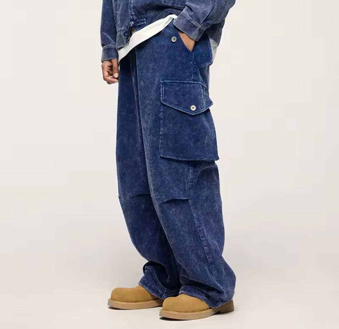 Japanese Brand × Vintage Heavy Duty Streetwear Washed Faded Vintage Cargo Size US 29 - 6 Thumbnail