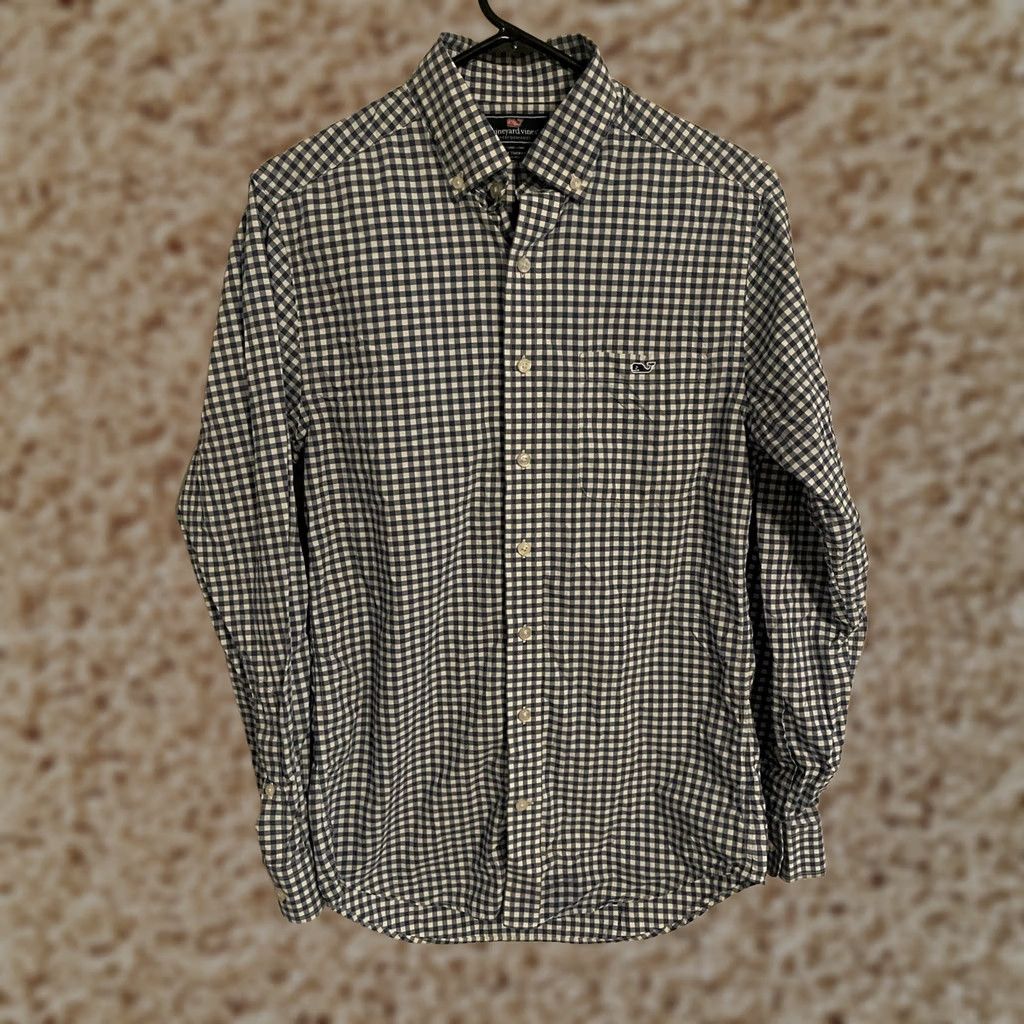Vineyard Vines Vineyard Vines Blue Gingham Performance Nylon Slim Fit Tucker Shirt Adult Small Mens Size US S / EU 44-46 / 1 - 1 Thumbnail