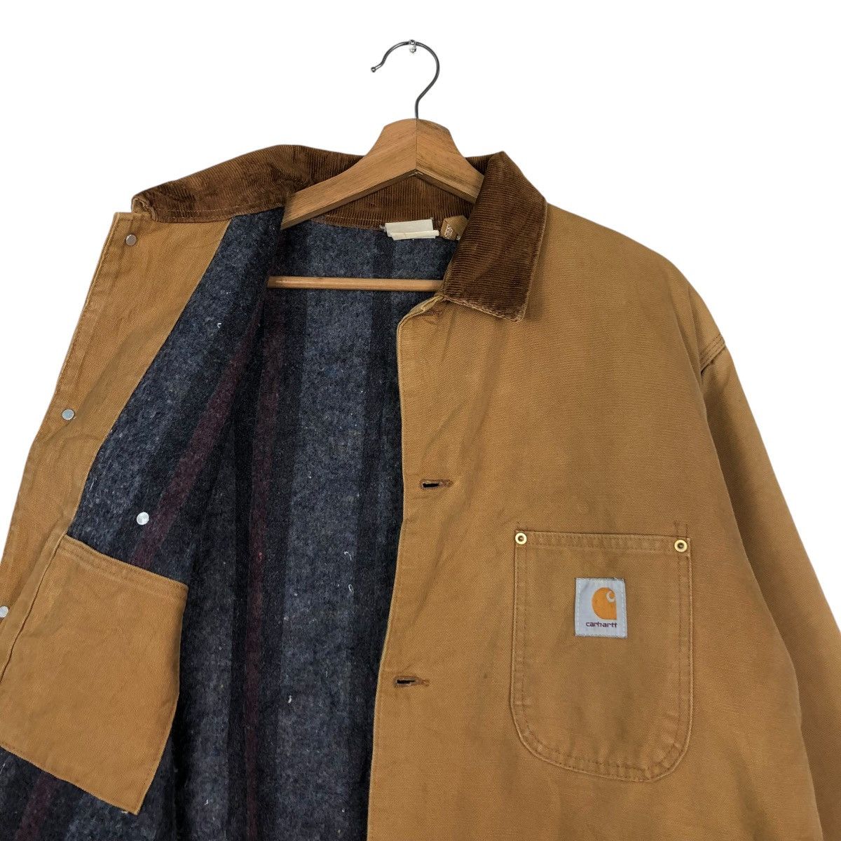 Carhartt 🔥VINTAGE CHORE JACKET CARHARTT DUCK CANVAS WORKER Size US L / EU 52-54 / 3 - 13 Thumbnail