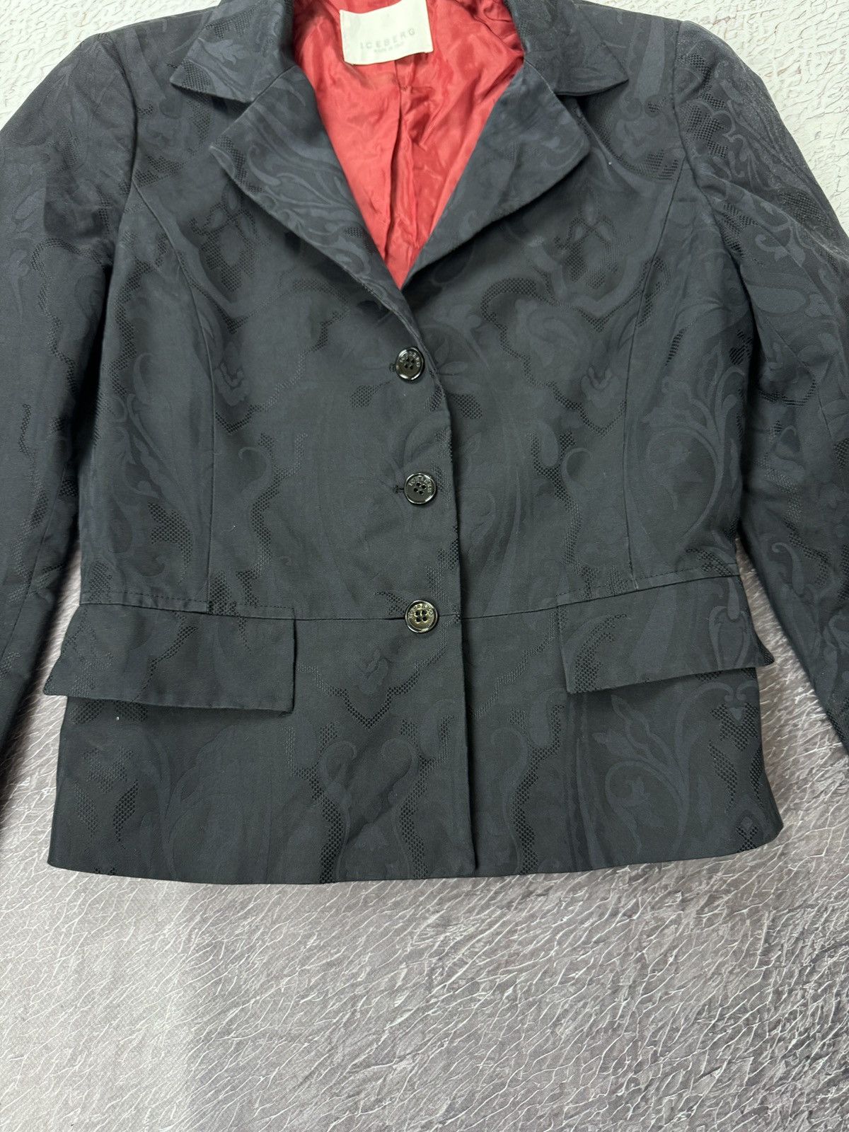 Iceberg Iceberg vintage paisley navy blue silk cotton blazer jacket Size M / US 6-8 / IT 42-44 - 7 Thumbnail