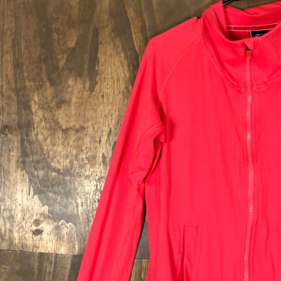 Nike Nike Womens Jacket Red Full Zip Dri Fit Athletic Performance Stretch Large Size L / US 10 / IT 46 - 4 Thumbnail