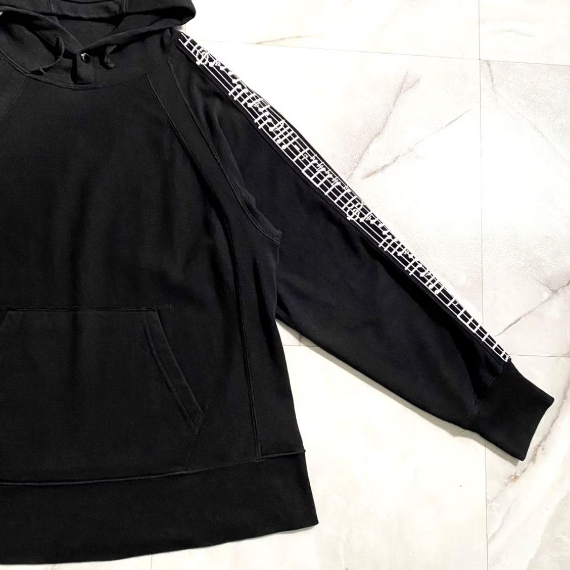 Engineered Garments Engineered Garments Raglan Hoodie Black Size M Musical Note Tape Raglan Sleeve Mens Size US M / EU 48-50 / 2 - 4 Thumbnail