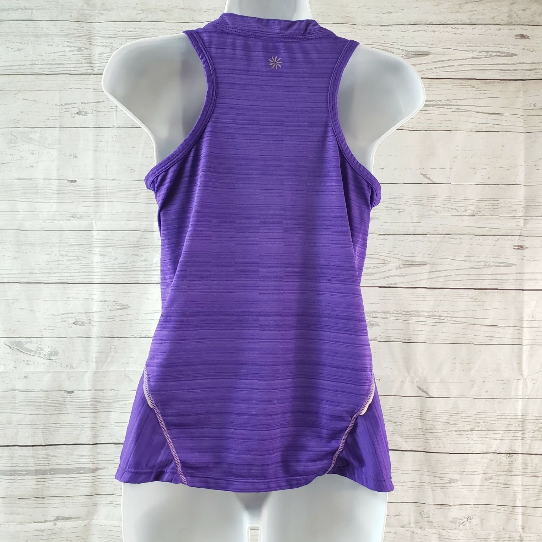 Athleta Athleta Womens Tank Top Sz S Purple Stripe Sleeveless 90% Polyester 10% Spandex Activewear Shirt Womens Size S / US 4 / IT 40 - 3 Thumbnail