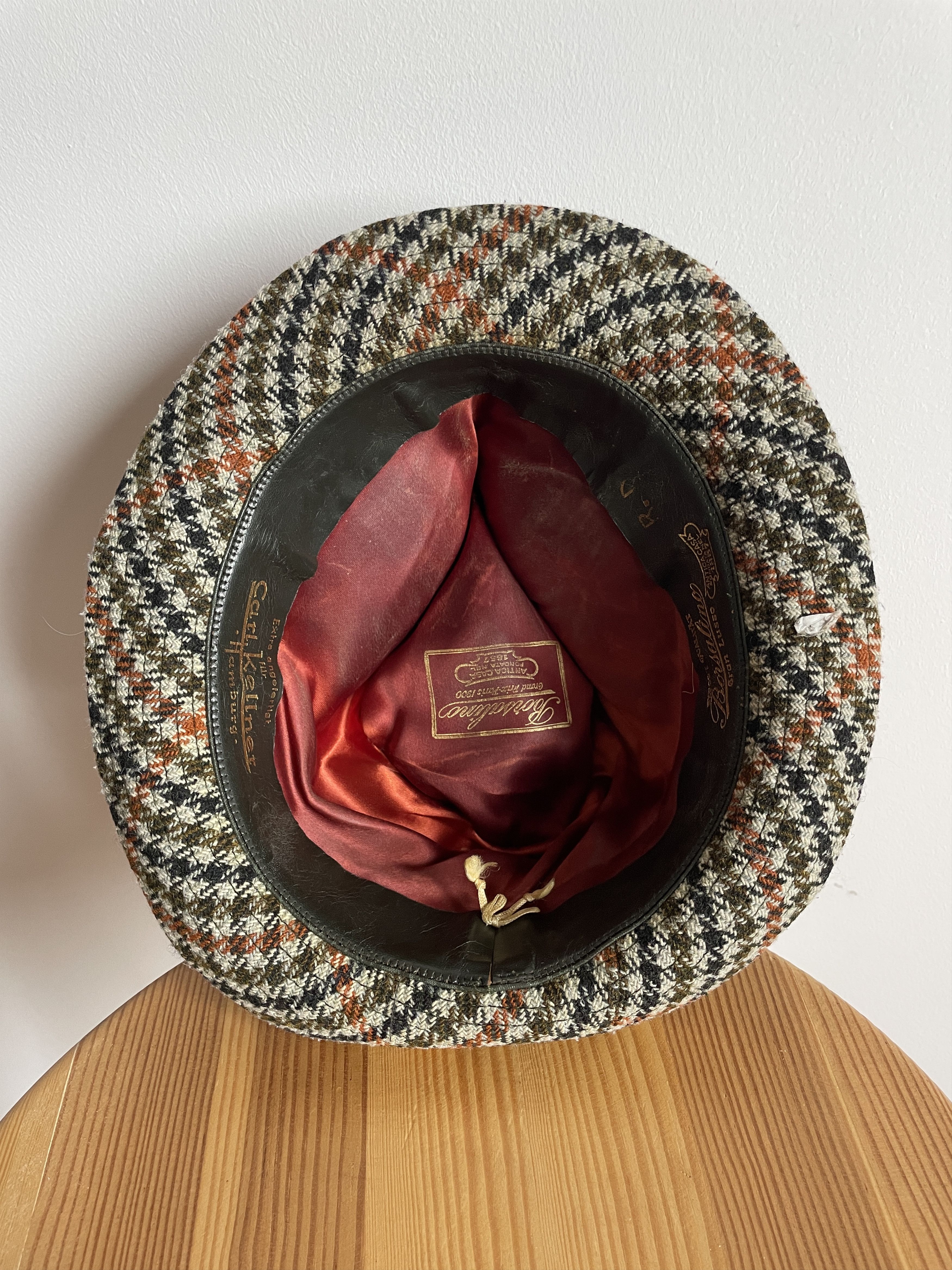 Borsalino Borsalino Vintage Gran Lusso Tweed Houndstooth Fedora Hat Size ONE SIZE - 5 Thumbnail