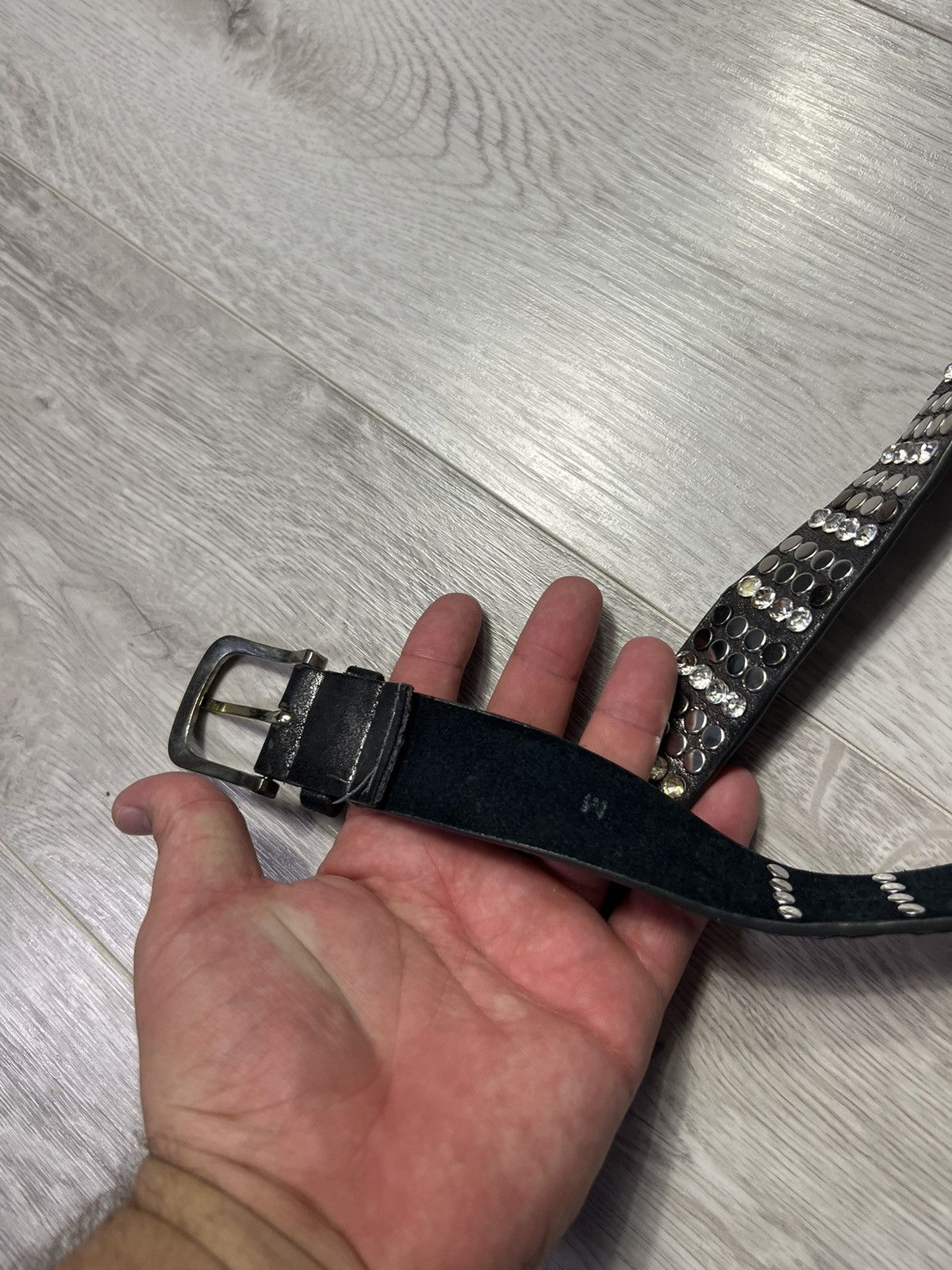 Vintage Vintage Avant Garde Studded Leather Belt Y2K Style Size ONE SIZE - 8 Thumbnail