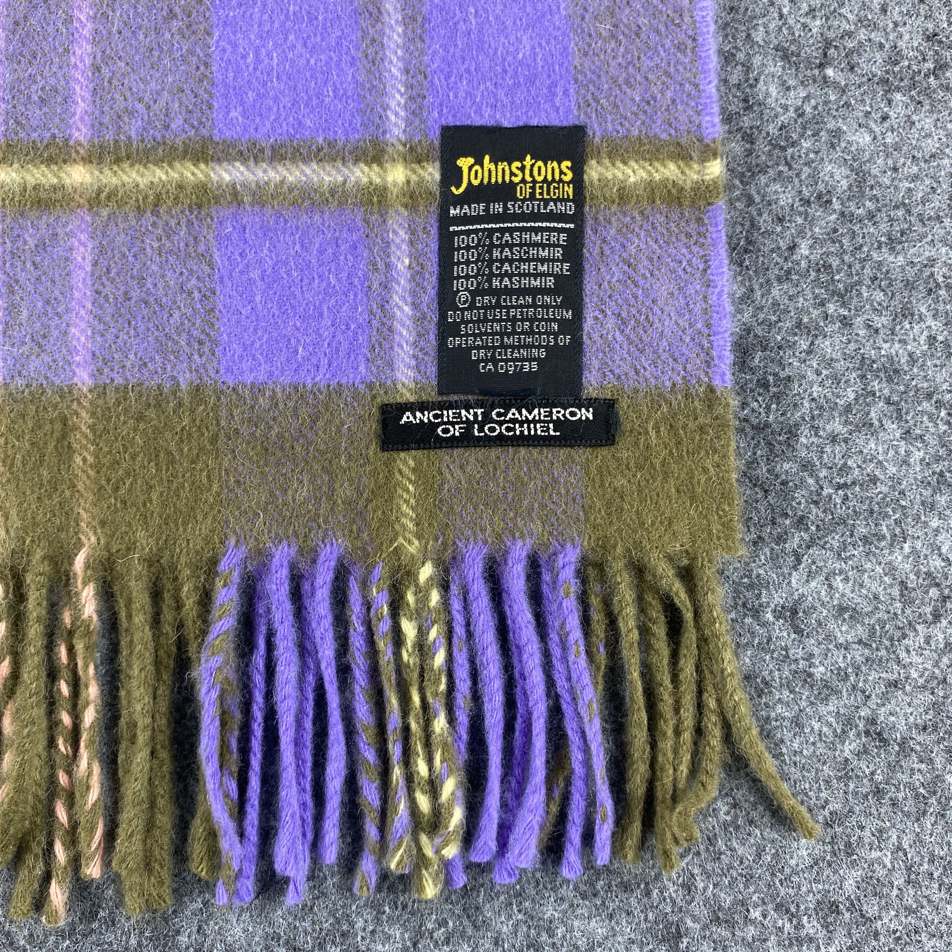 Johnstons Of Elgin × Vintage GF10557 Johnstons Of Elgin Scarf Neck Wear Nova Check Size ONE SIZE - 2 Thumbnail