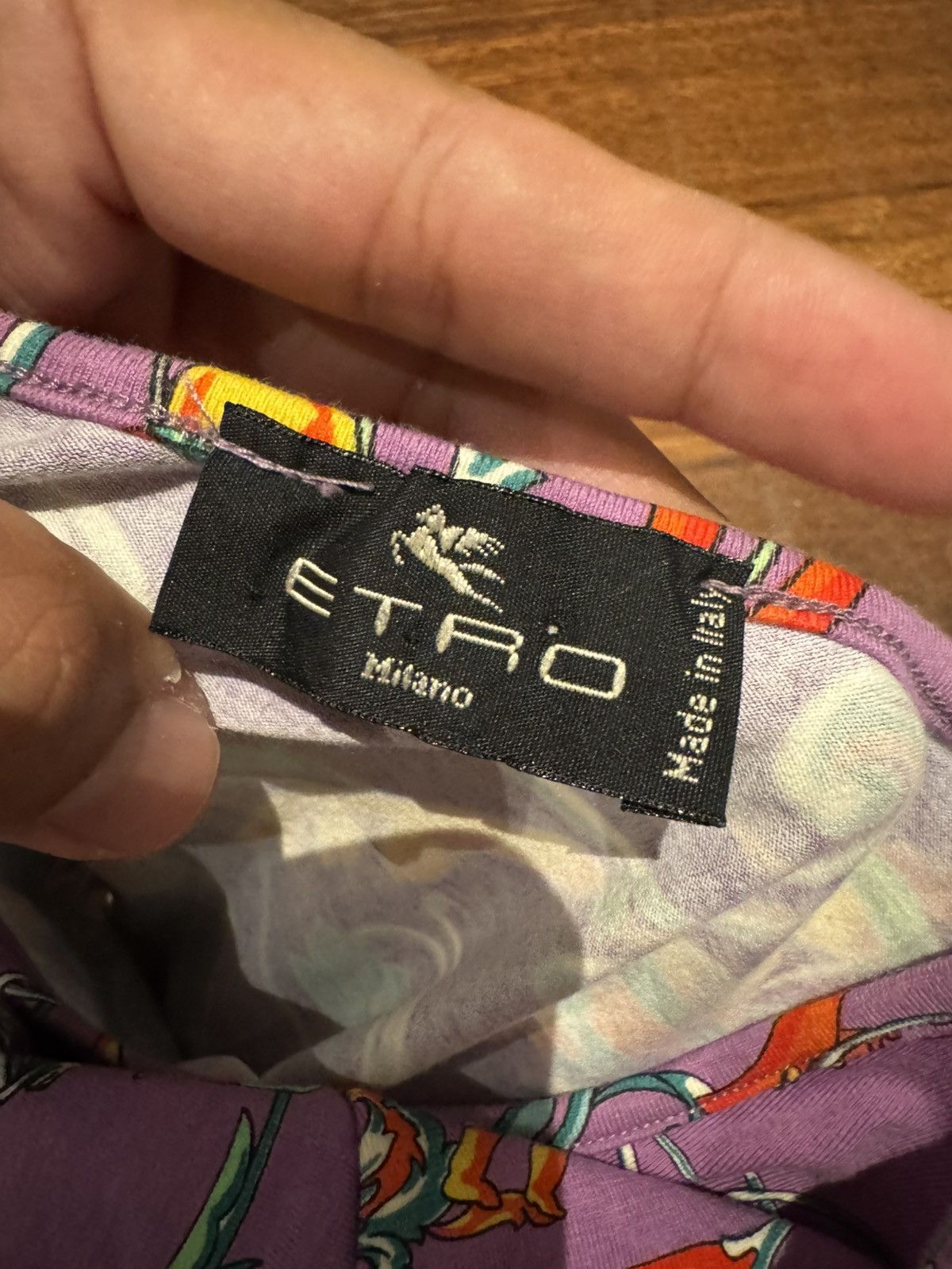 Etro × Vintage ETRO L'ILLUSIONE DEL TEMPO COTTON SHIRT TOP Size S / US 4 / IT 40 - 4 Thumbnail