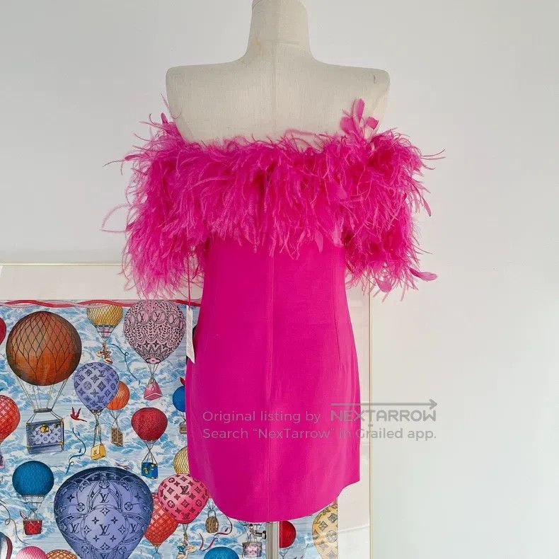 Valentino Valentino Feather bandeau dress Size M / US 6-8 / IT 42-44 - 3 Thumbnail