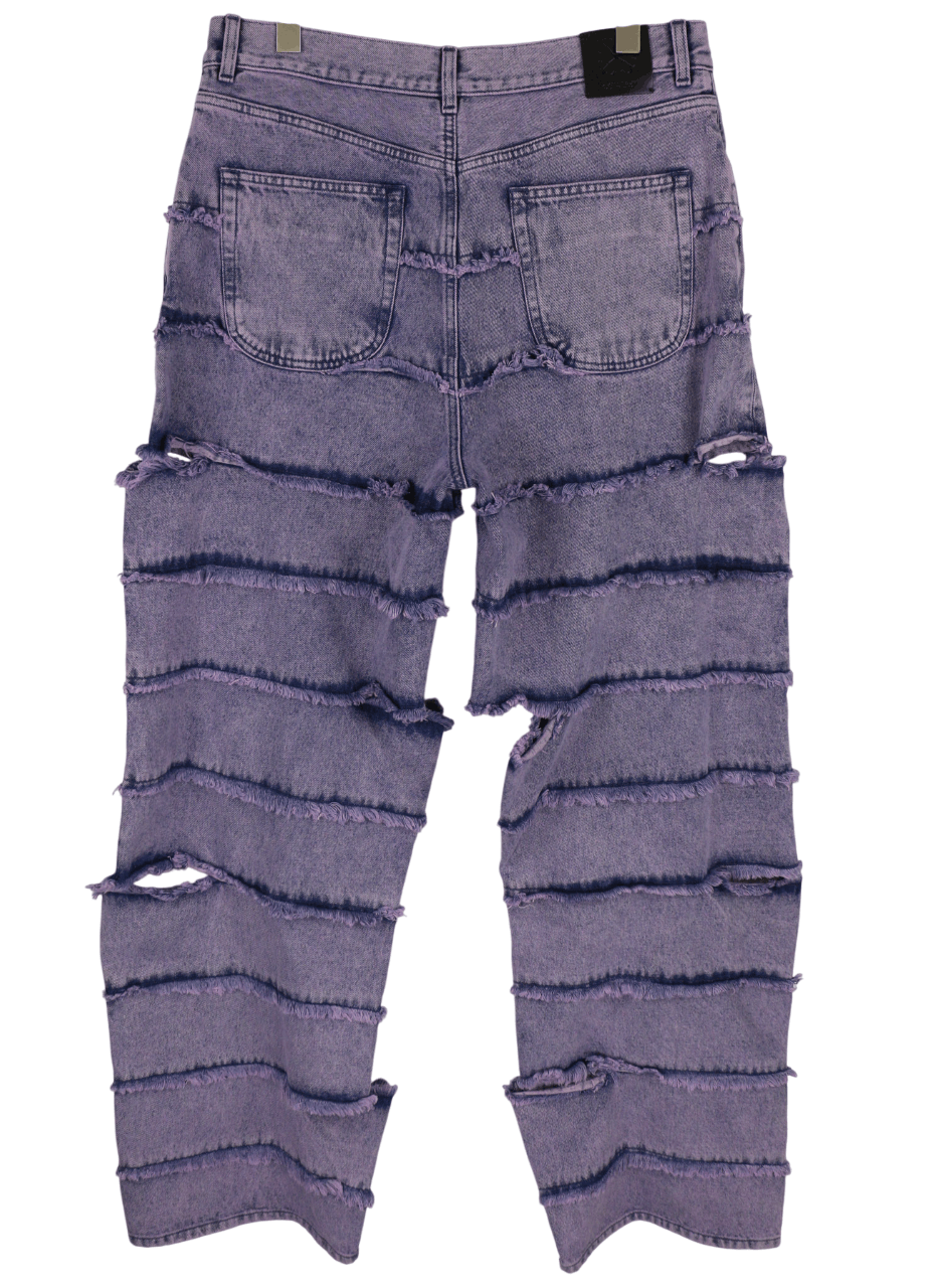 Off-White PUNK STRIPED STRAIGHT W33 Distress Denim 86363 Size US 33 - 4 Thumbnail