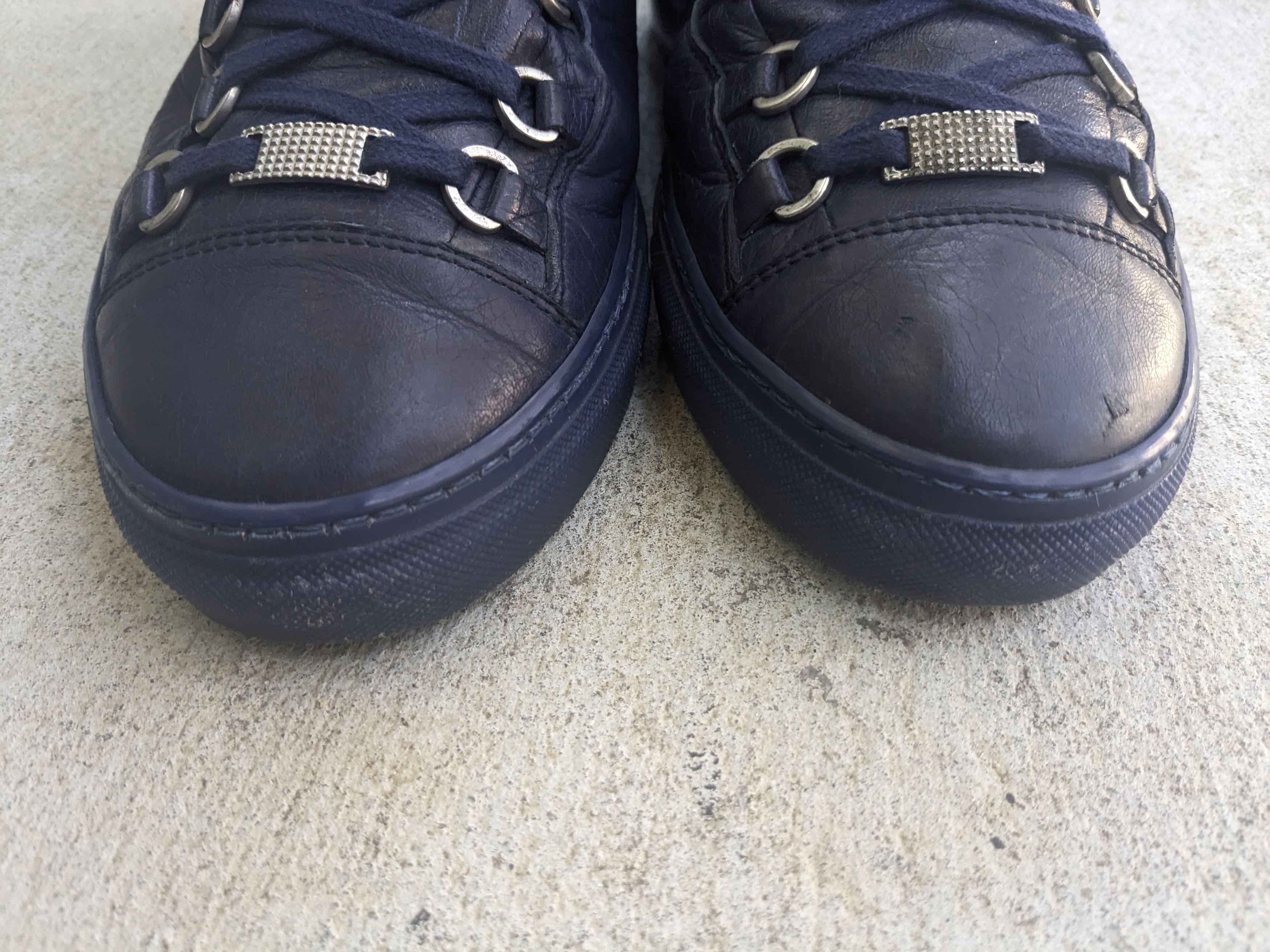 Balenciaga Balenciaga Arena Navy Blue Leather 9 High Tops Lace Up Size US 9 / EU 42 - 2 Thumbnail