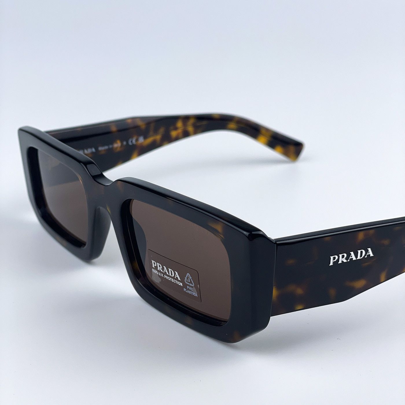 Prada NEW Prada PR06YS 2AU8C1 Rectangle Unisex Sunglasses Size ONE SIZE - 7 Thumbnail