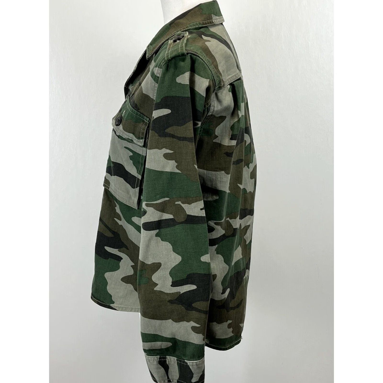 J.Crew J. Crew Camouflage Camo Canvas Jacket Small Unisex Size S / US 4 / IT 40 - 2 Thumbnail