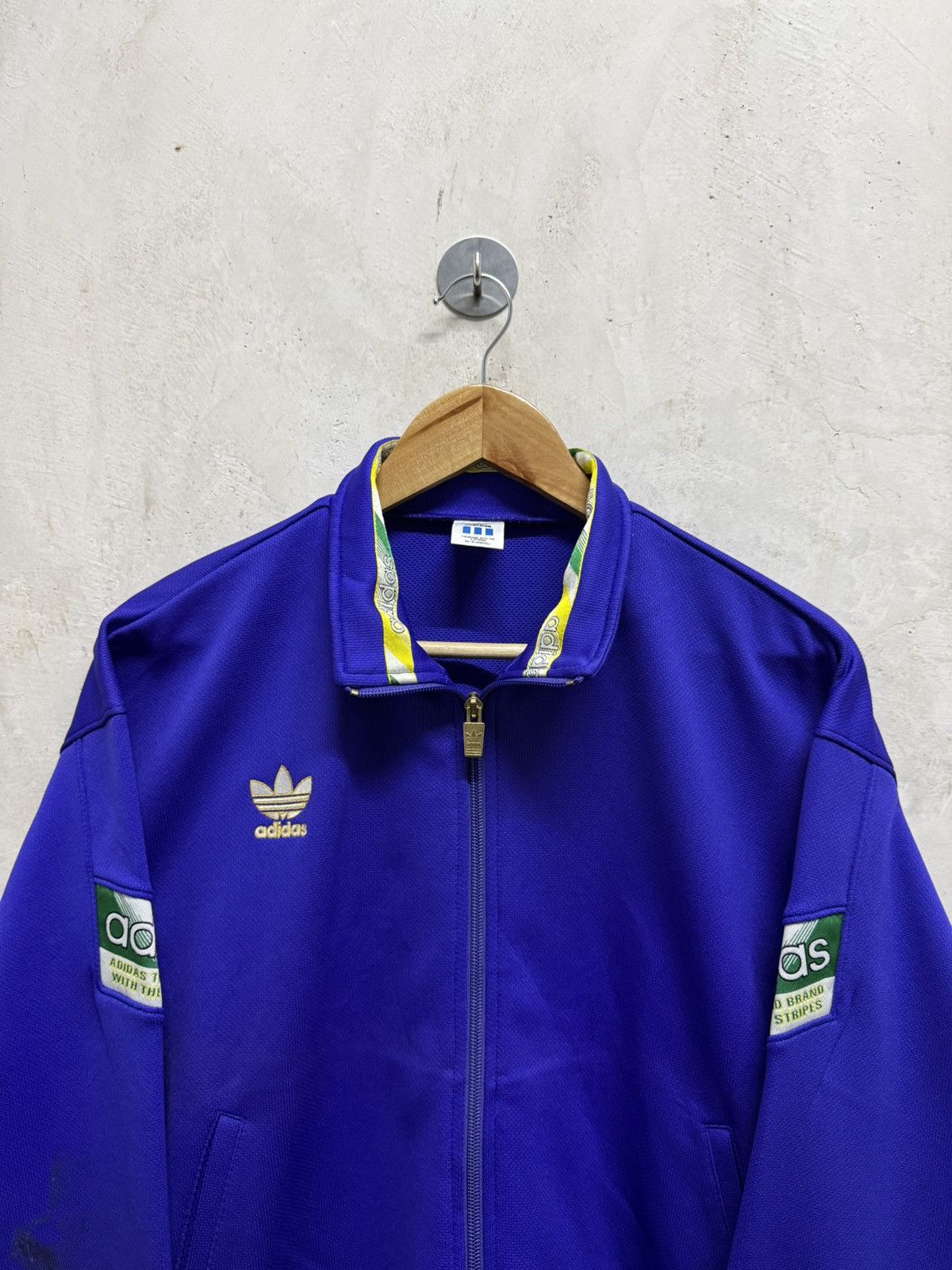 Adidas Vintage 90s Distressed Adidas Trefoil Track Top Size US M / EU 48-50 / 2 - 2 Thumbnail