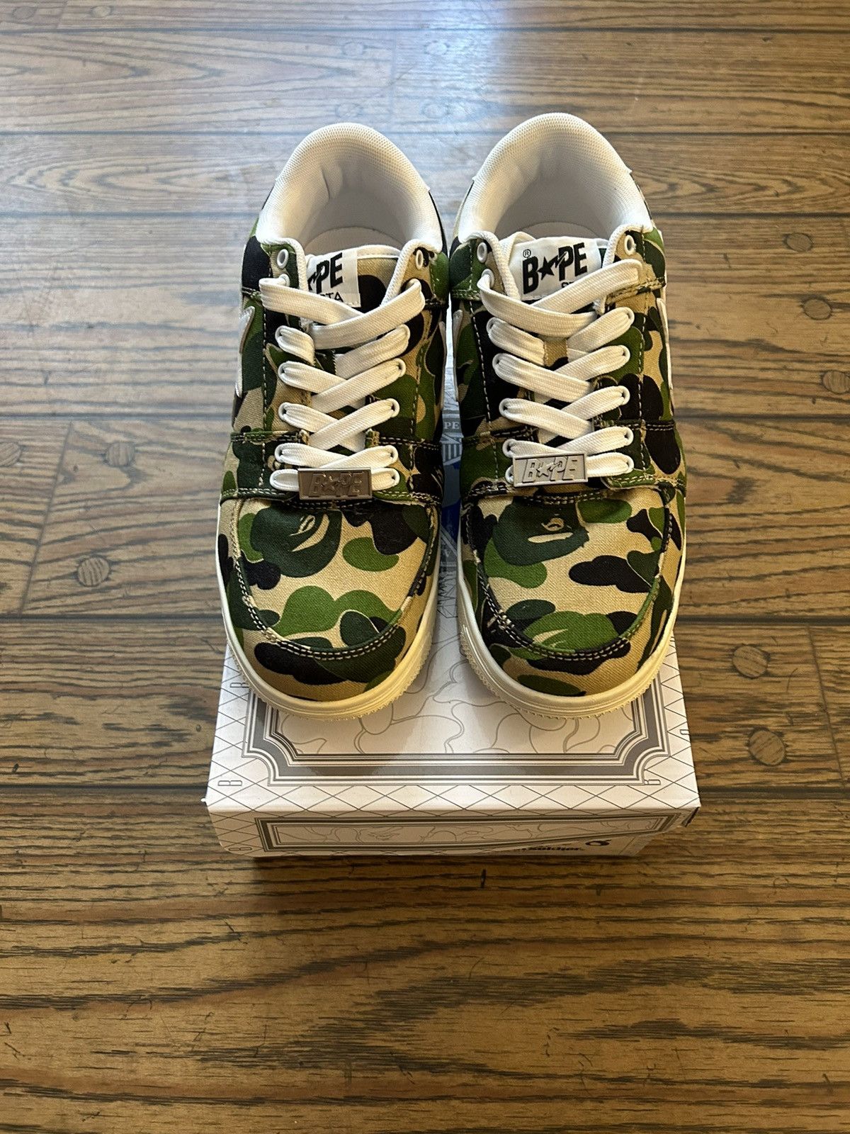 Bape Bape Green ABC Camo Bapestas Size US 8 / EU 41 - 5 Thumbnail