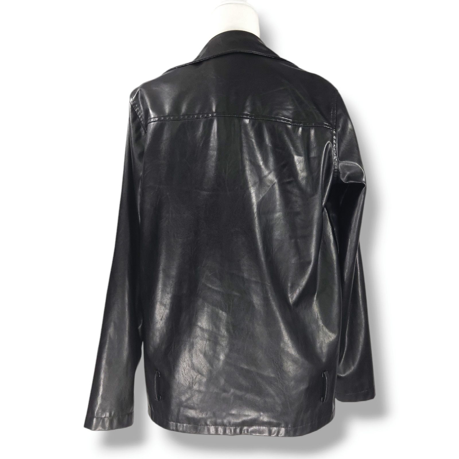 Other EUC PrettyLittleThing Faux Leather Jacket [NO BELT] Sz. 6 Size M / US 6-8 / IT 42-44 - 3 Thumbnail