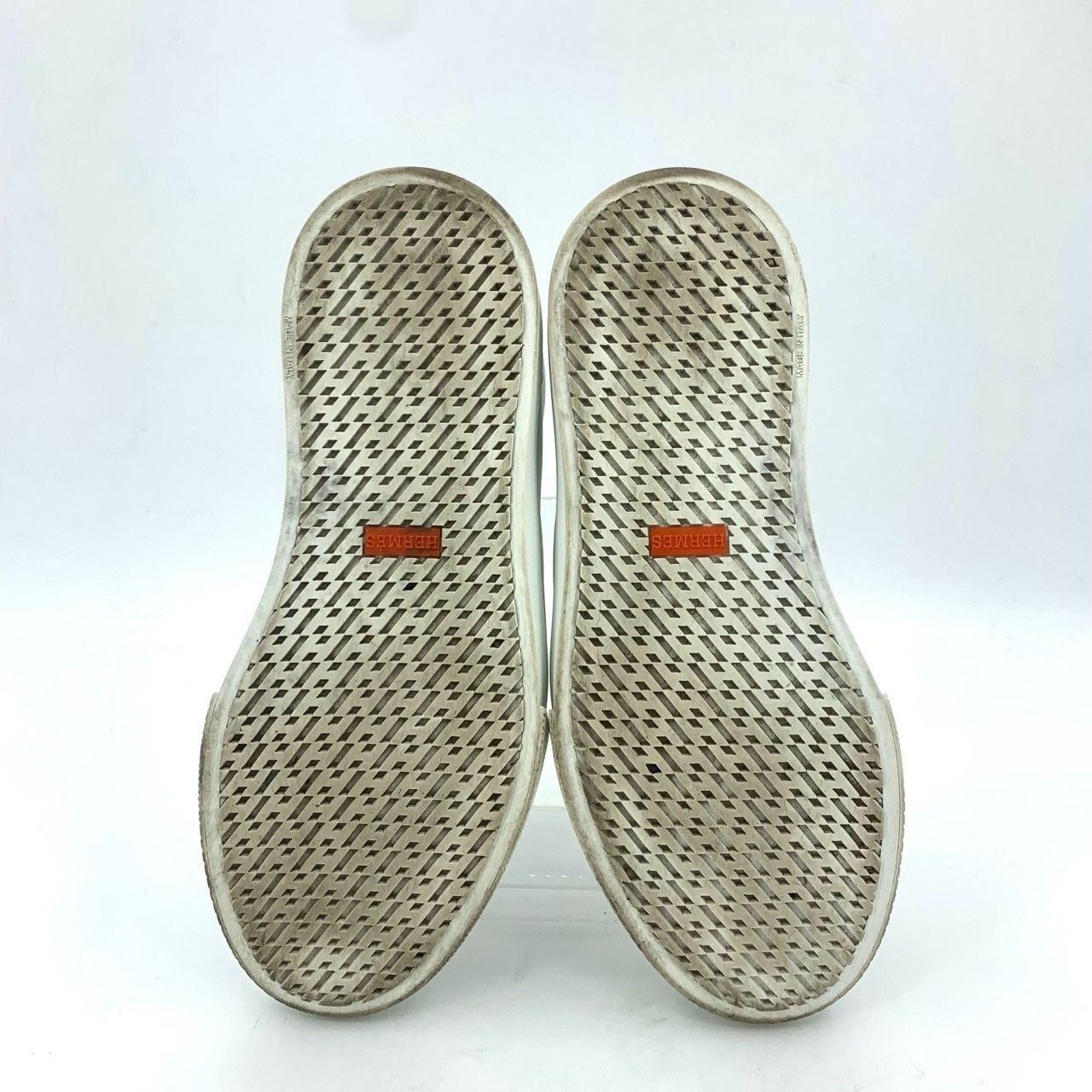 Hermes Hermès White Leather Lace-Up Sneakers Low-Top Design Size 40 Size US 10 / IT 40 - 4 Thumbnail