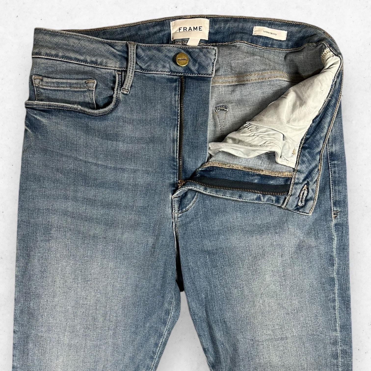 Frame FRAME Le One Skinny Jeans Women's Size 2 Stretch High Waist Size 32" / US 10 / IT 46 - 4 Thumbnail