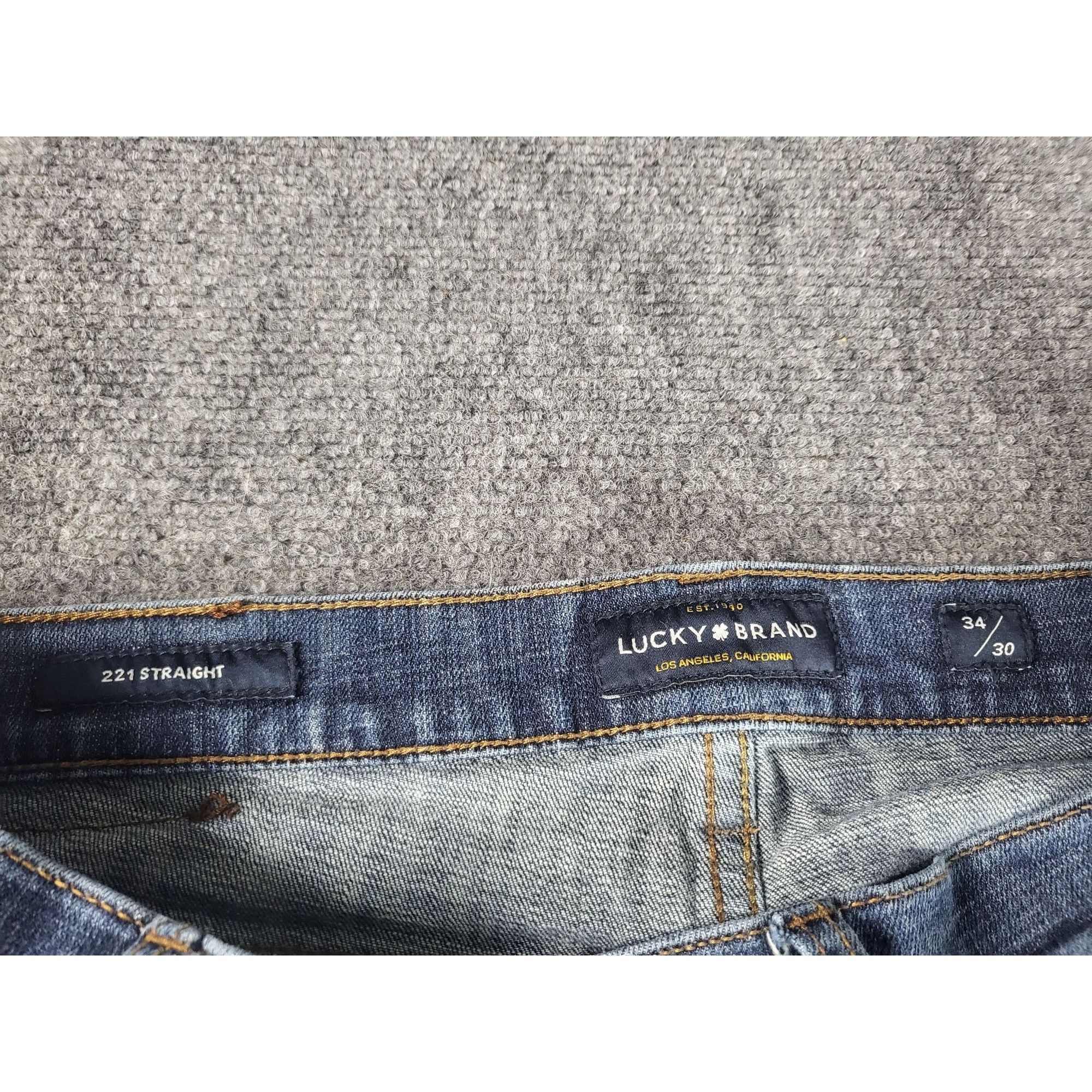 Lucky Brand Lucky Brand 221 Straight Jeans Men Sz 34/30 Blue Denim Durab Size US 34 / EU 50 - 6 Thumbnail