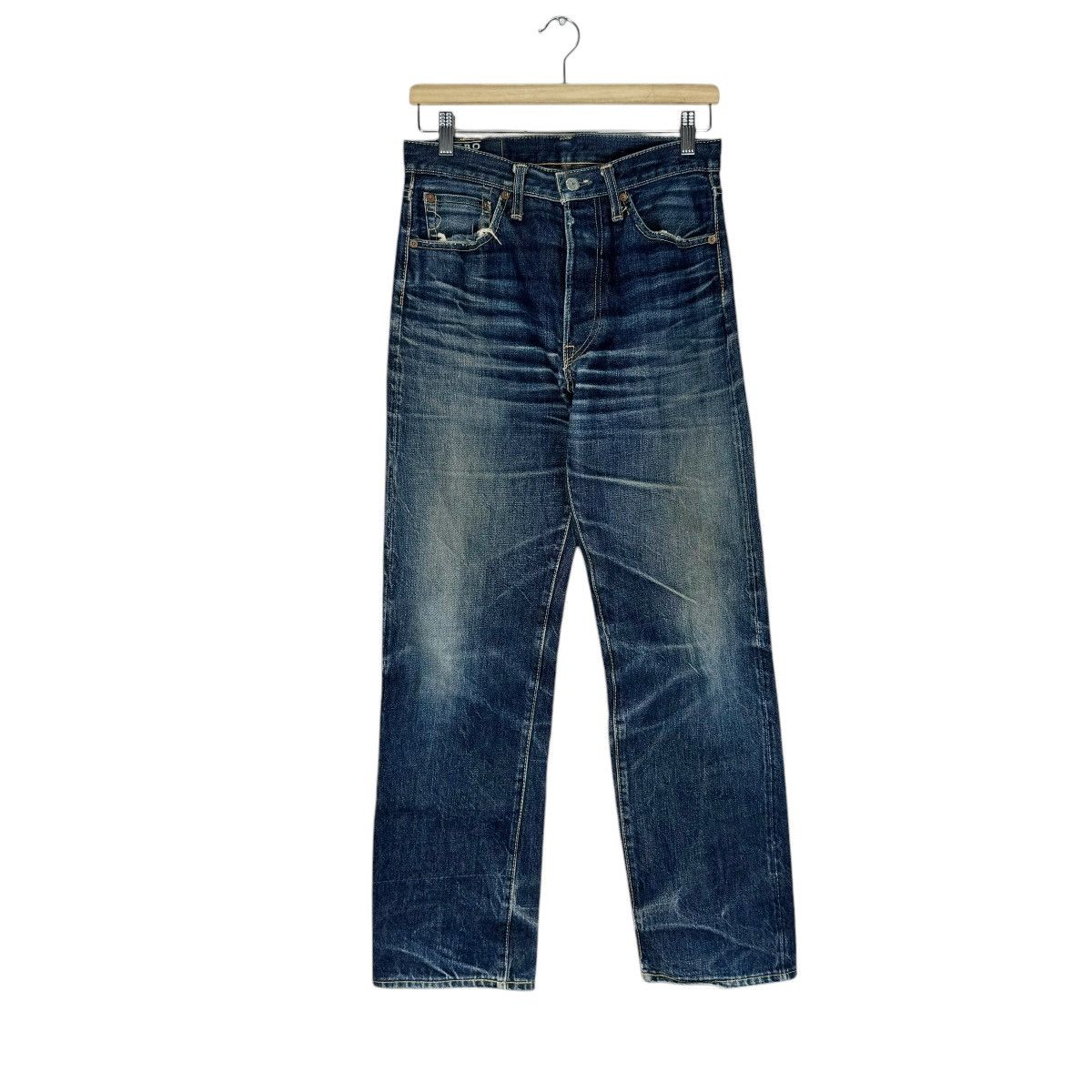 Indigo ⚡️MABO 14oZ PURE INDIGO DENIM JEANS PANTS Size US 30 / EU 46 - 2 Thumbnail
