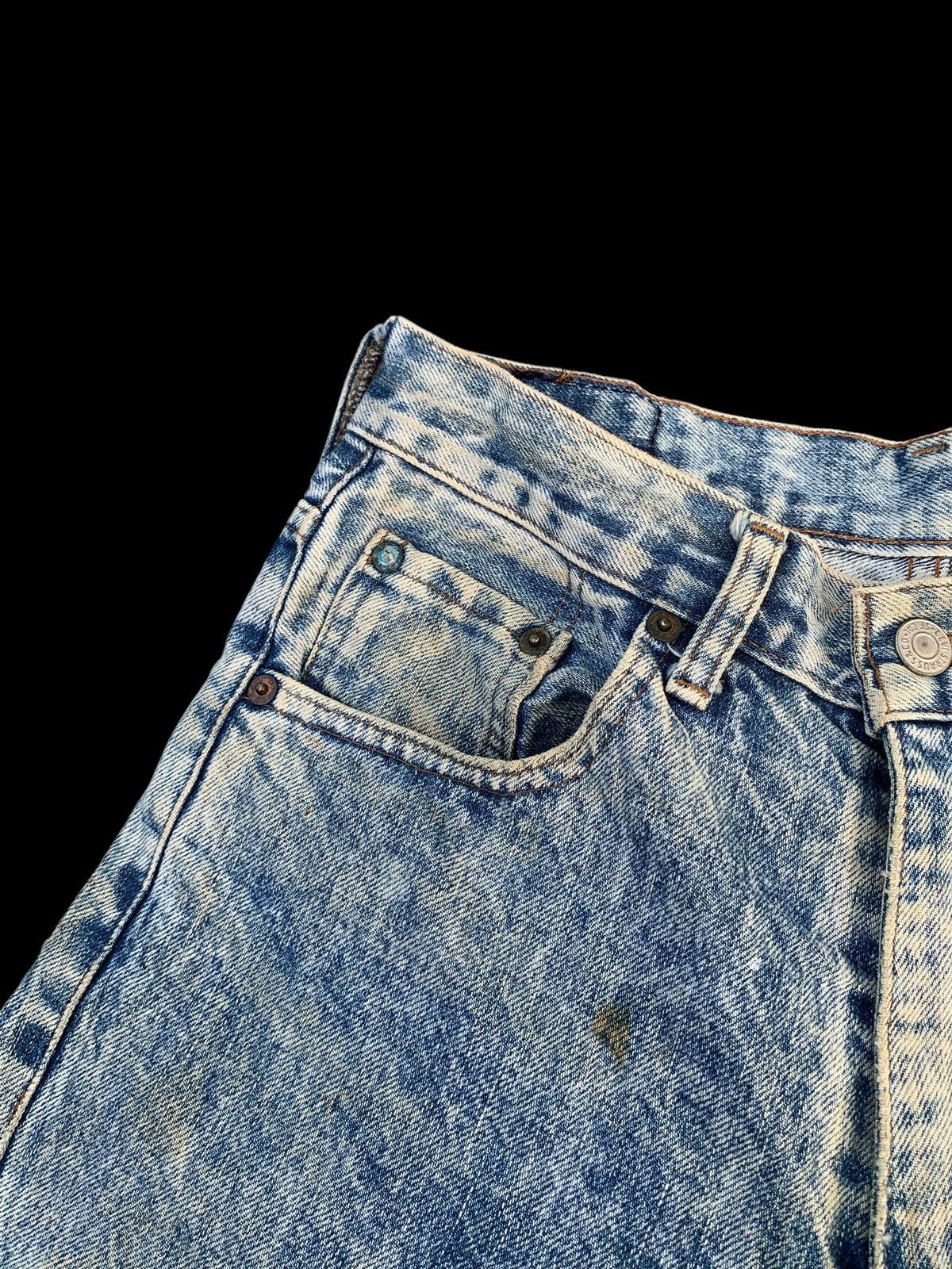 Kapital VINTAGE LEVI'S 502x SELVEDGE BIG E ASICWASH DISTRESSED DENIM Size US 28 / EU 44 - 18 Thumbnail