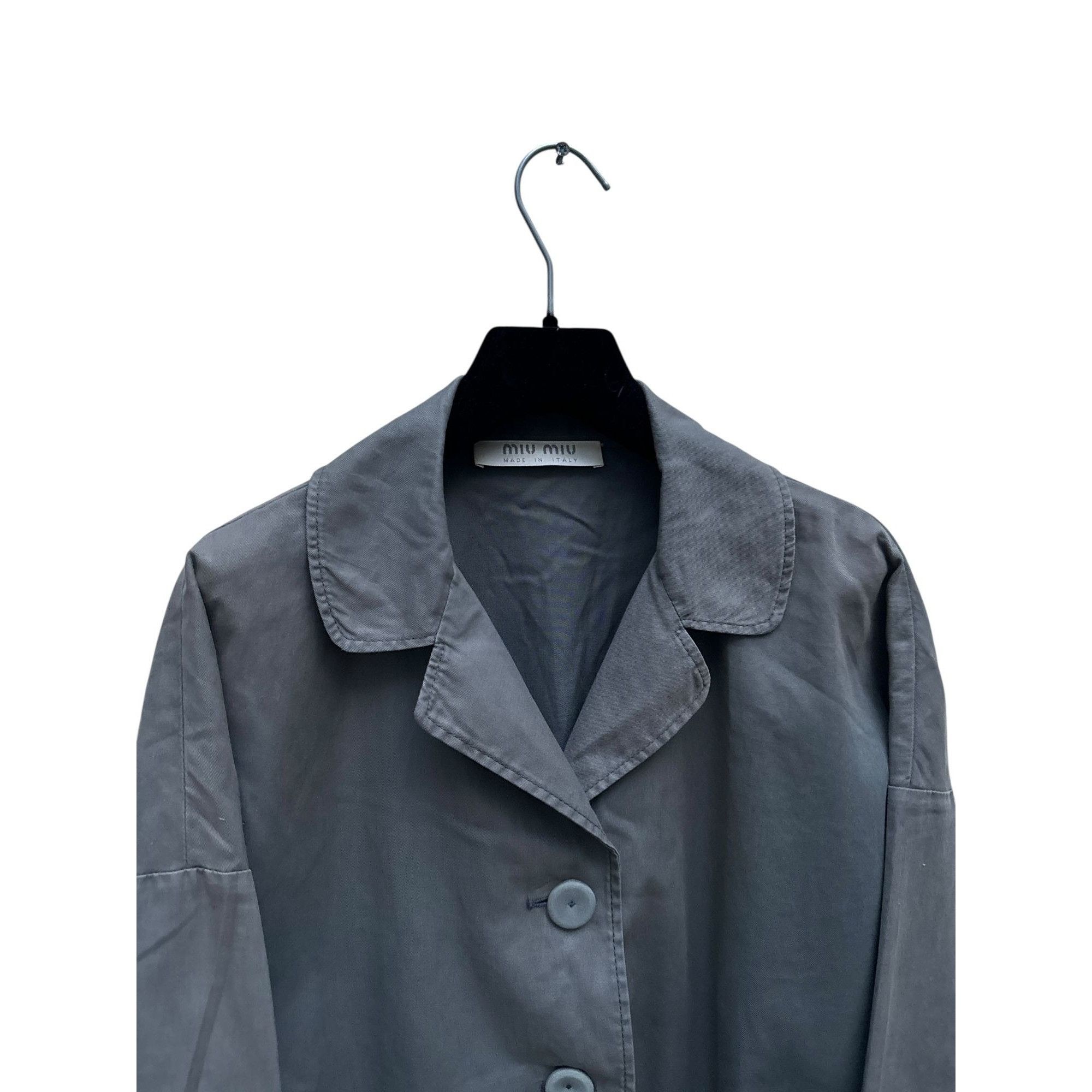 Miu Miu Vintage Kaki Blazer Shirt Jacket Size M / US 6-8 / IT 42-44 - 4 Thumbnail