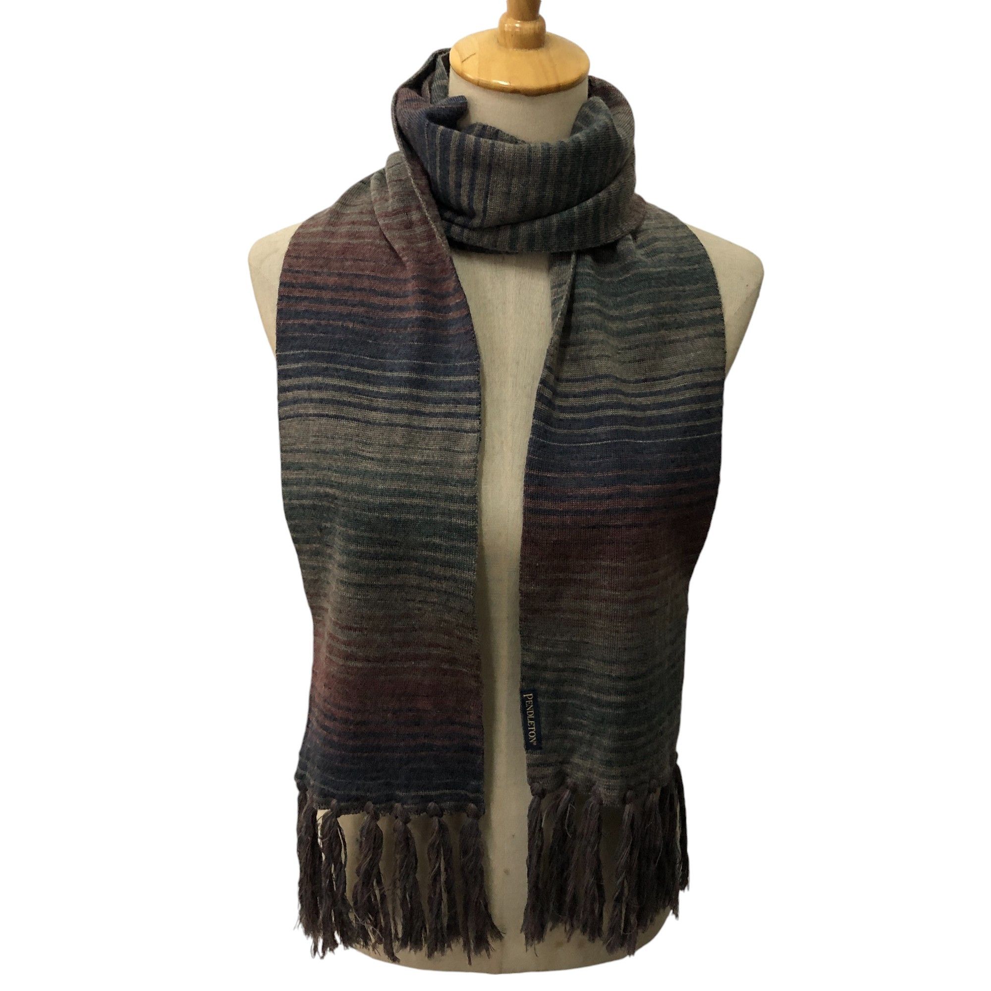 Pendleton Pendleton Striped Wool Scarf Muffler Neckwear V2775 Size ONE SIZE - 1 Thumbnail