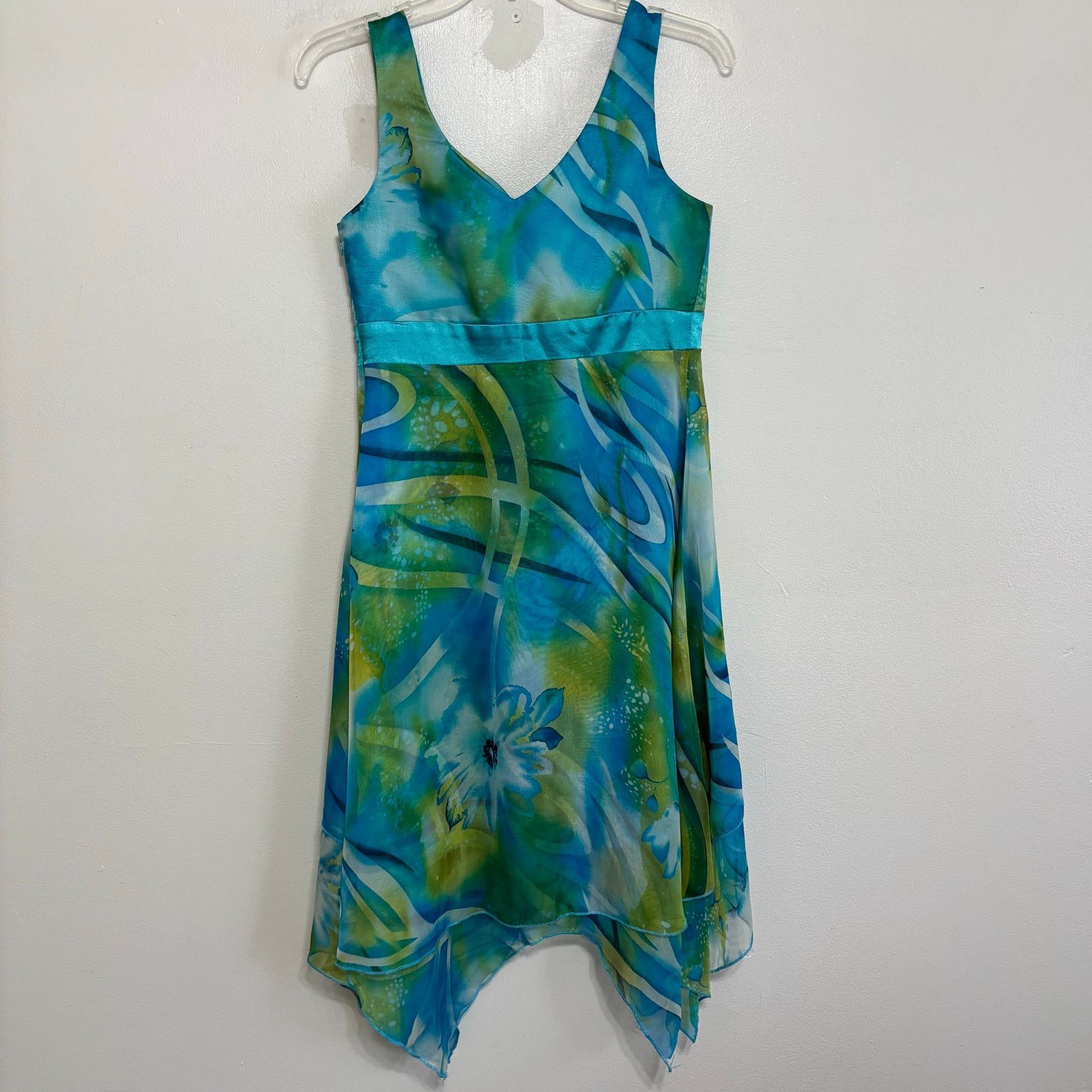 Other Ever-Pretty Watercolor Handkerchief Hem Dress Size 6 Size M / US 6-8 / IT 42-44 - 2 Thumbnail