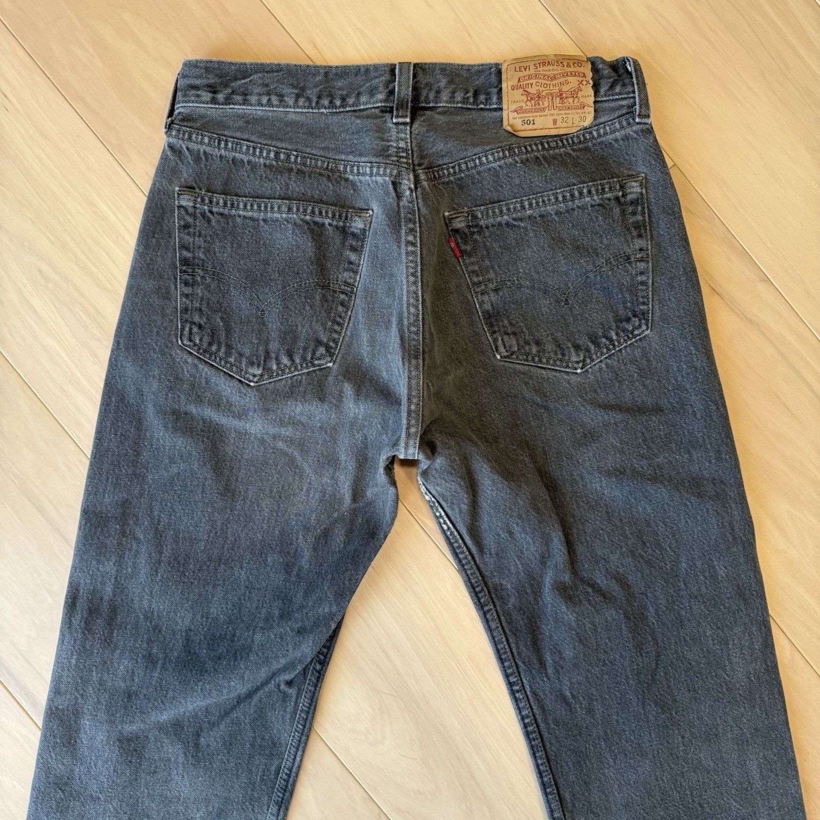 Levi's × Vintage Vintage Levis 501 Jeans 30 Black Made In USA 90s Straight Size US 30 / EU 46 - 8 Thumbnail