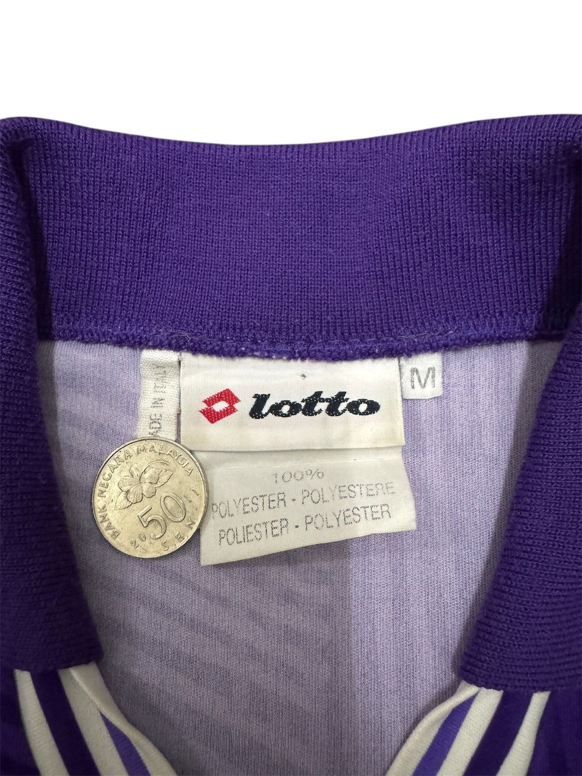 Lotto Sport × Vintage RARE !! Vintage 1992-93 Fiorentina Home Jersey Shirt Size US M / EU 48-50 / 2 - 7 Thumbnail