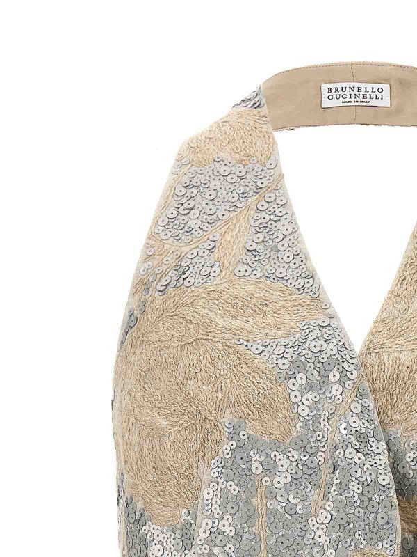 Brunello Cucinelli o1w1db10825 Blouse in Light Beige Size S / US 4 / IT 40 - 3 Thumbnail