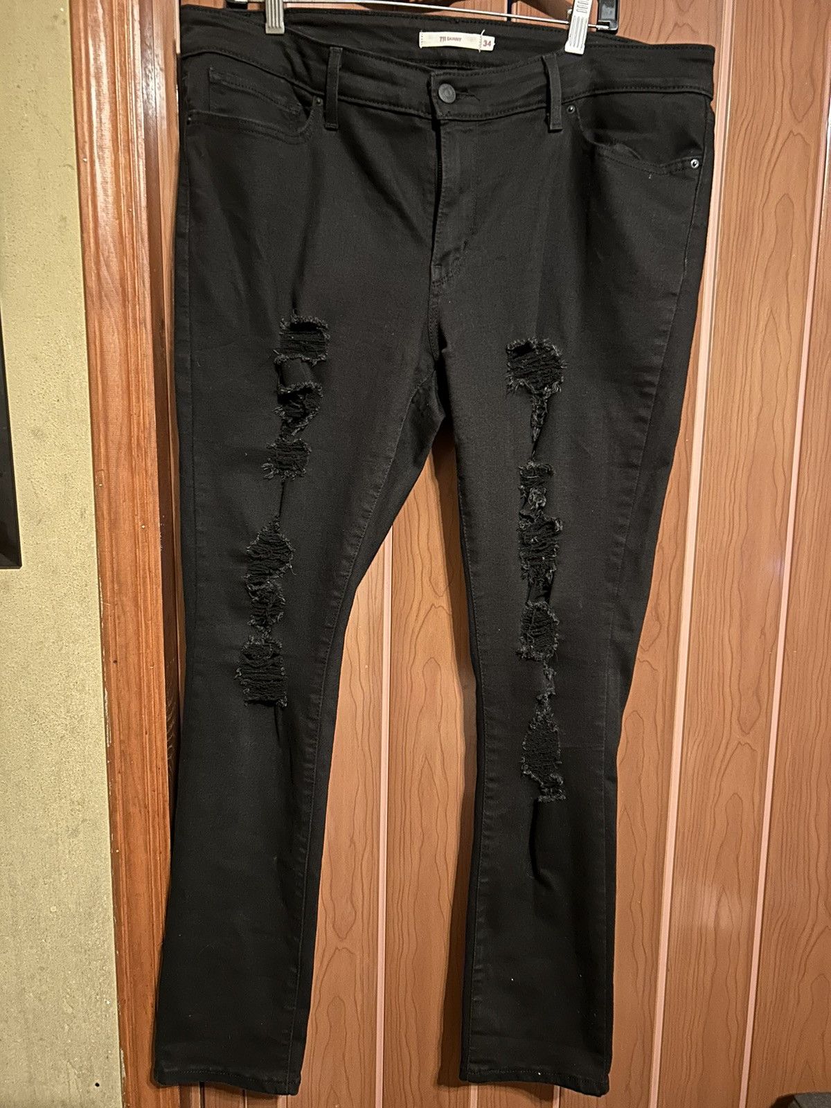 Levi's Levi’s 711 black skinny jeans Size 34" / US 12 / IT 48 - 9 Thumbnail