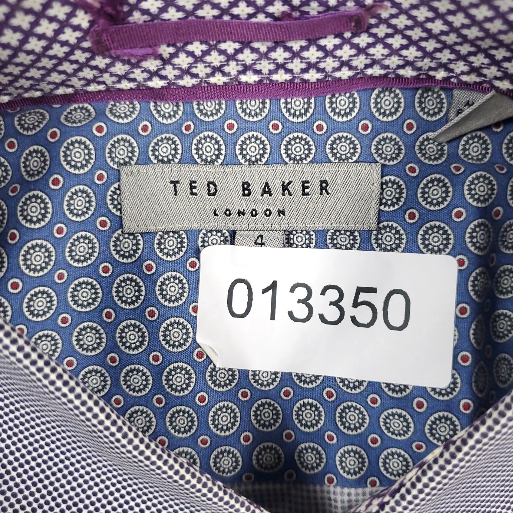 Ted Baker Ted Baker Purple Mens Long Sleeve Button-Up Shirt Size 4 - Polka Dot, Casual/Business Size US S / EU 44-46 / 1 - 8 Thumbnail