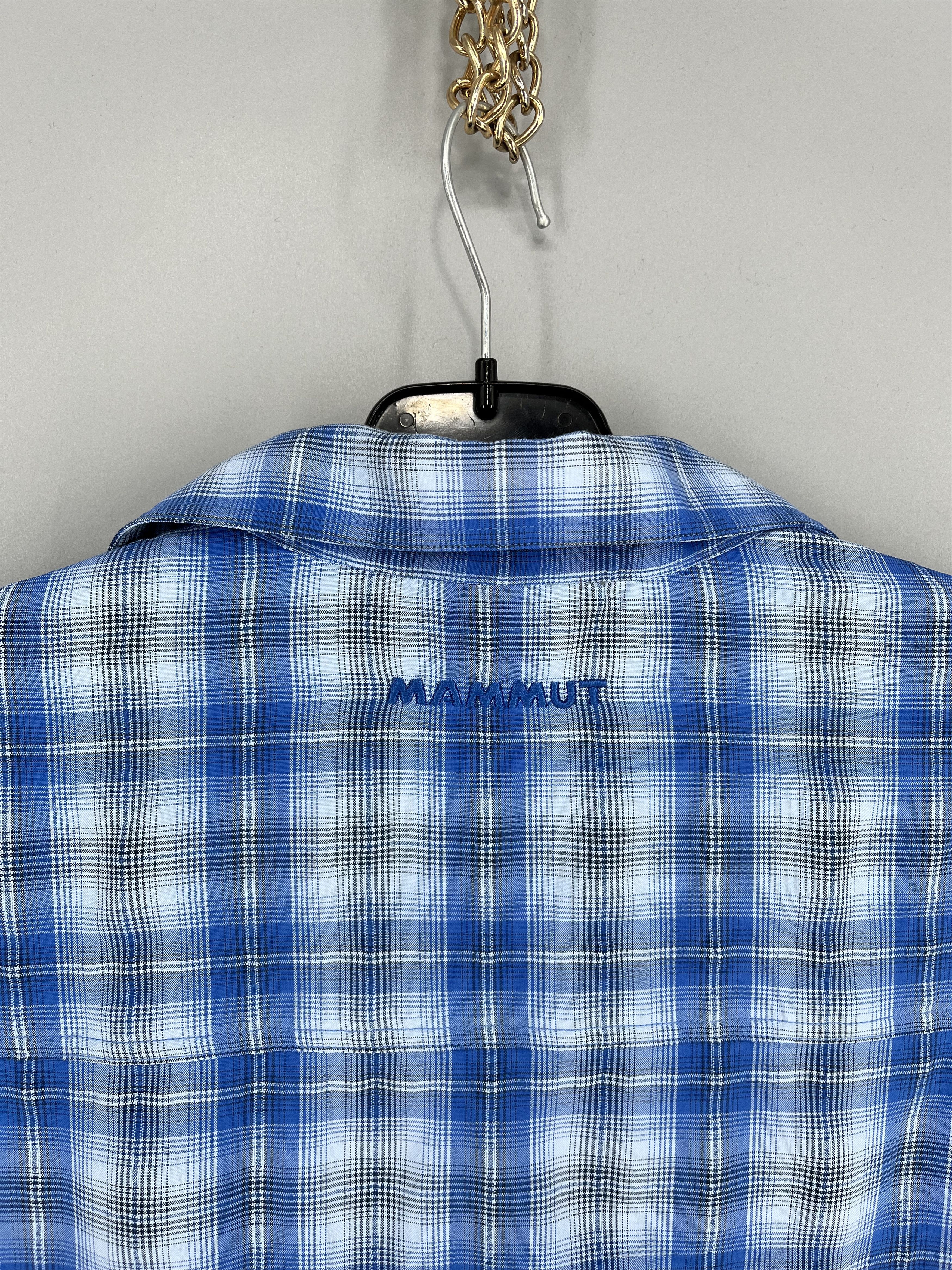 Mammut Mammut Mens L Blue Plaid Short Sleeve Button Up Shirt Shirt Size US L / EU 52-54 / 3 - 10 Thumbnail