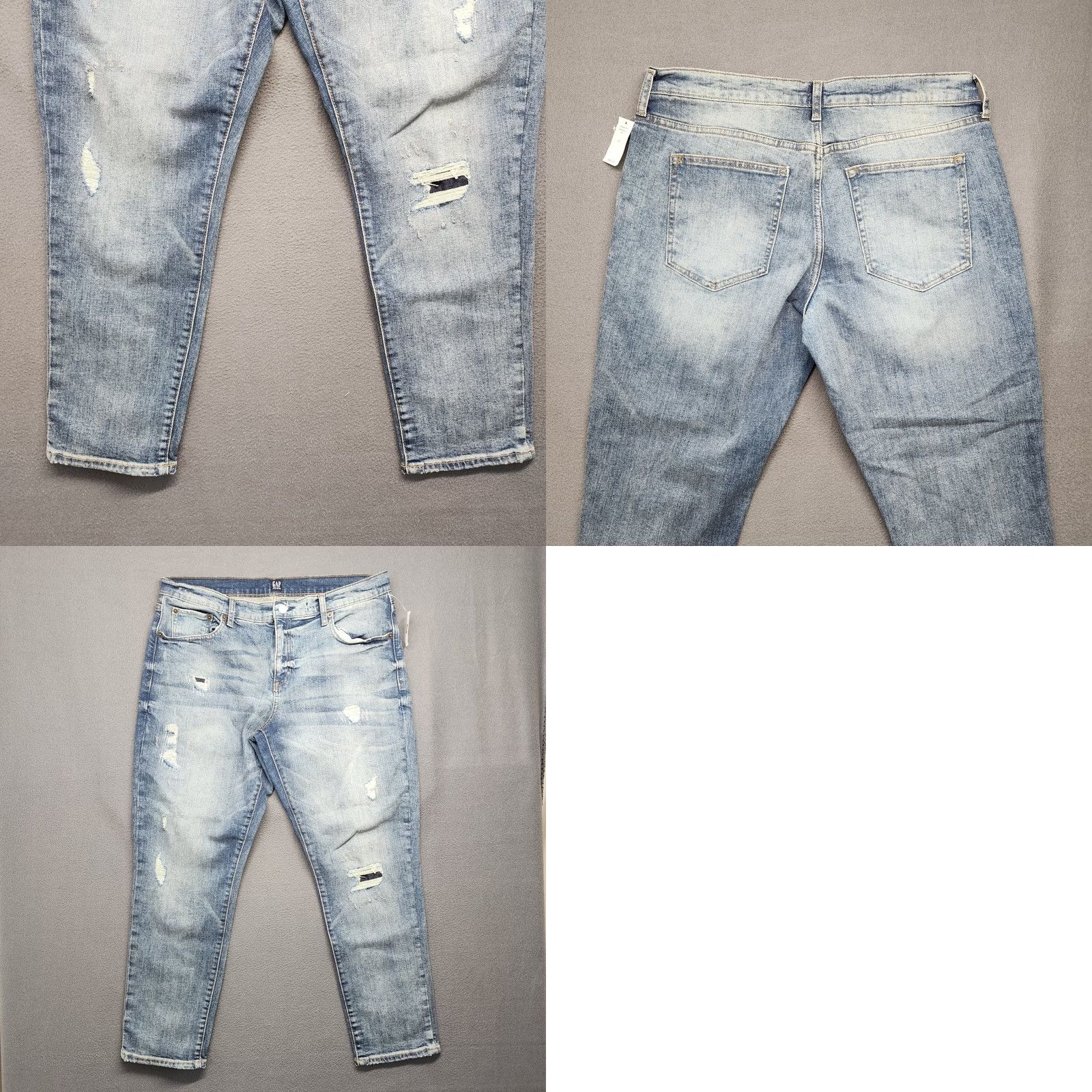 Gap VINTAGE Gap Denim Jeans Womens 32 Regular Best Girlfriend Distressed Tapered Stretch NEW Size 24" / US 00 / IT 34 - 10 Thumbnail