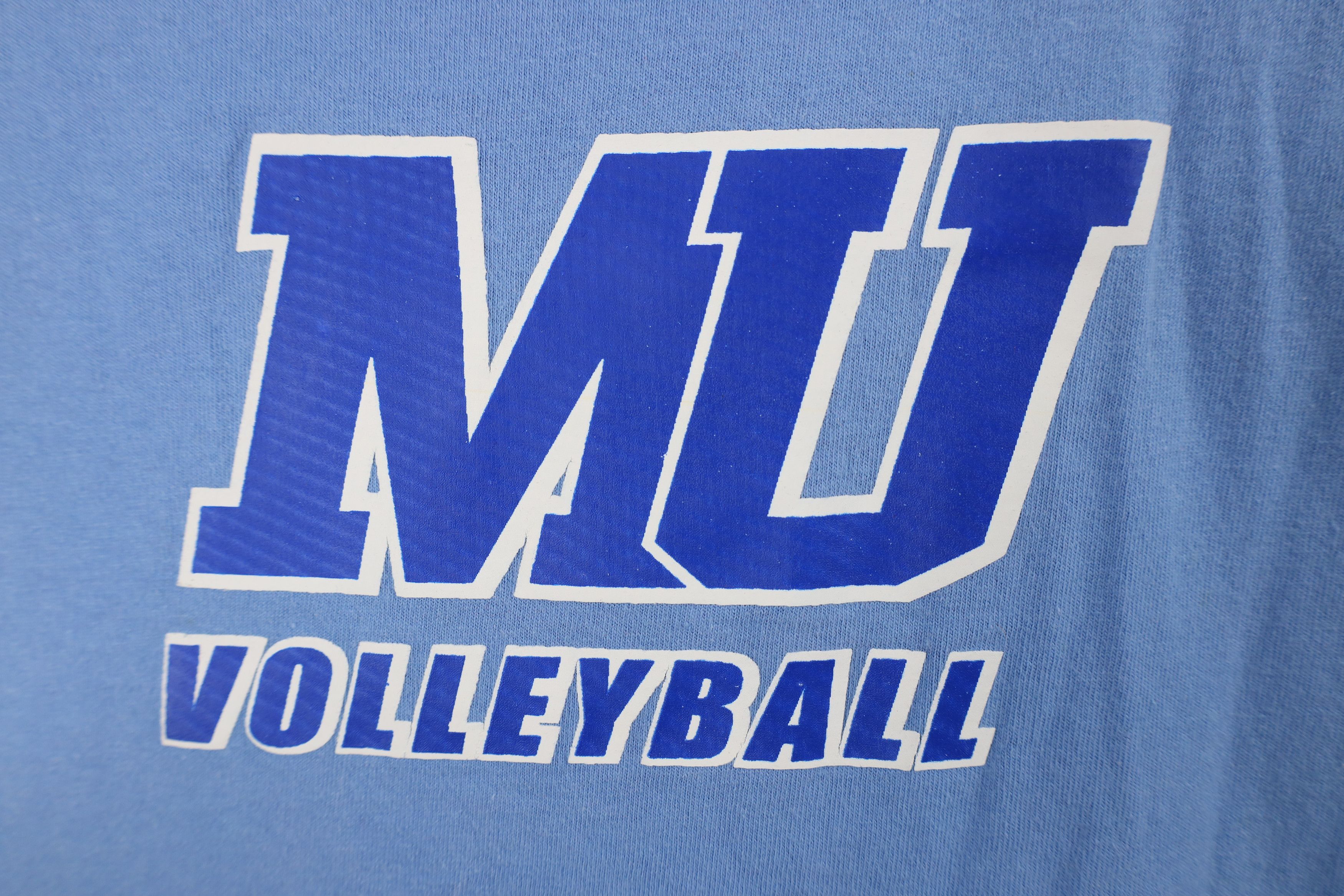 Adidas Vintage Adidas Madonna University Volleyball T-Shirt Blue Size US L / EU 52-54 / 3 - 4 Thumbnail