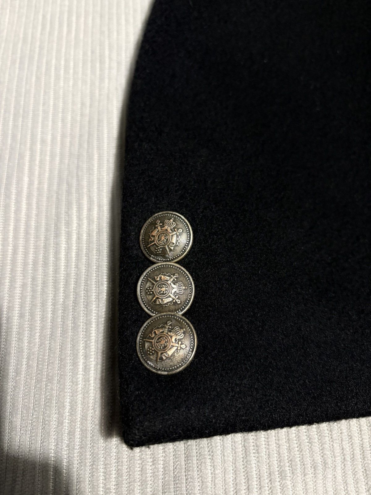 Loro Piana 1980s Mario Valente Cashmere Wool Overcoat Double Breasted Size US L / EU 52-54 / 3 - 4 Thumbnail