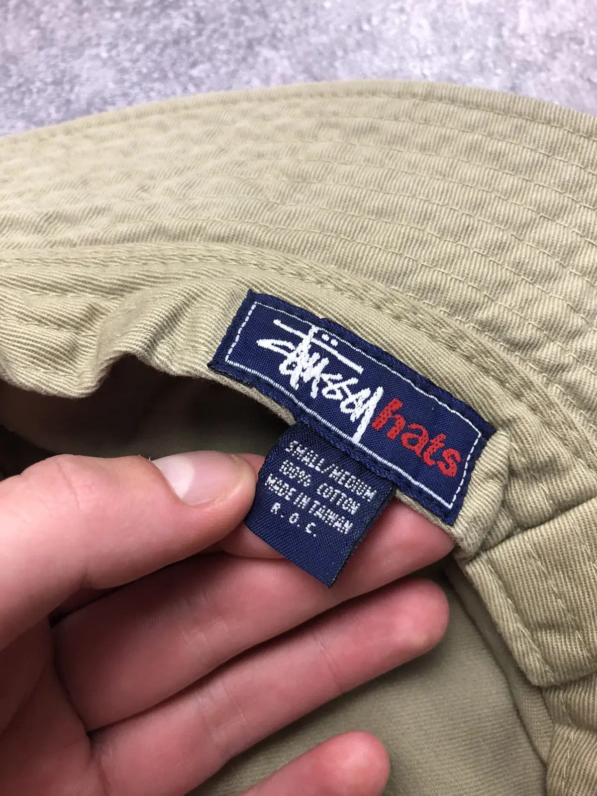Stussy STUSSY Vintage Panama Hat Blue Tag Streetwear Mini Logo Size ONE SIZE - 5 Thumbnail