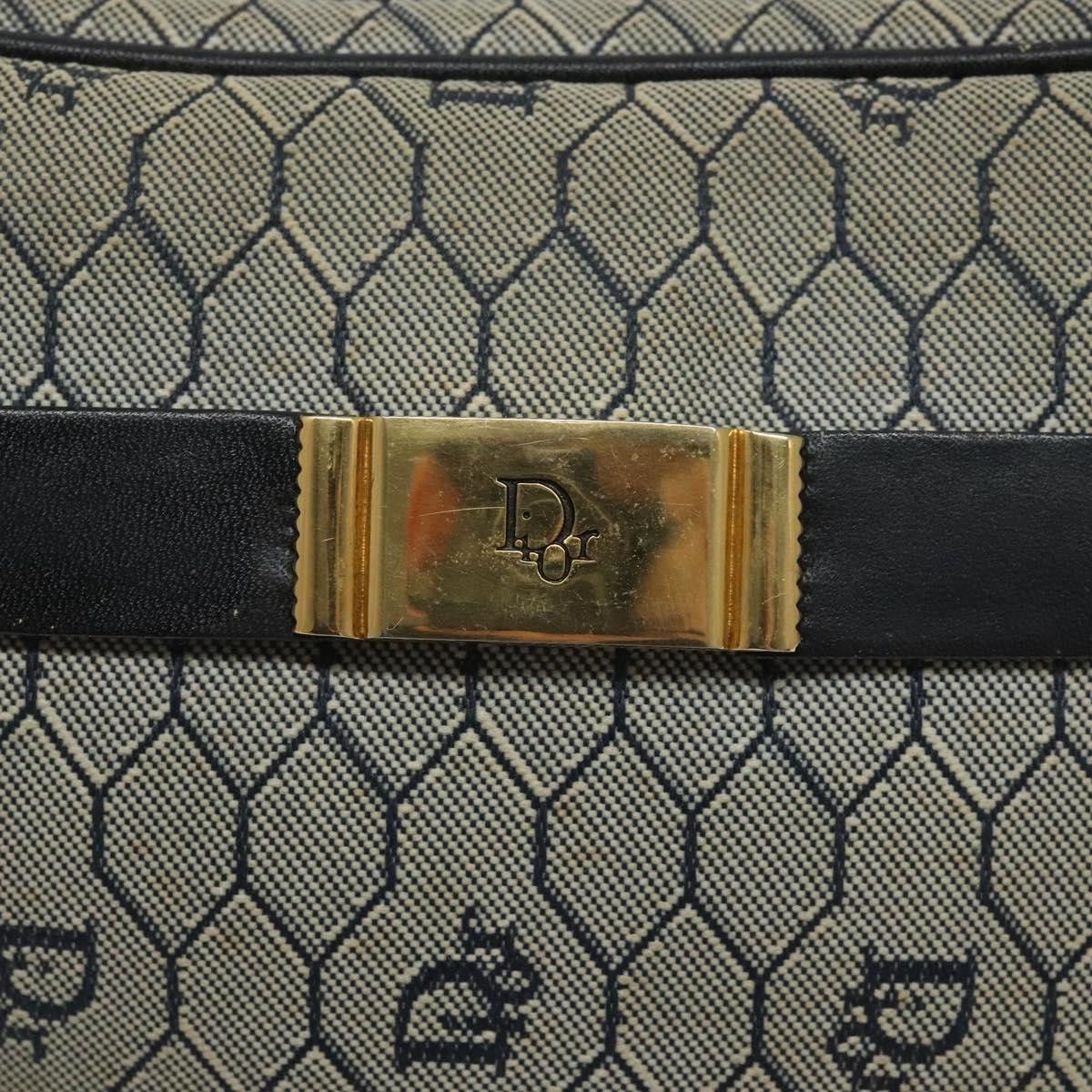 Dior DIOR Honeycomb Canvas Shoulder Bag Gold Navy Size ONE SIZE - 9 Thumbnail