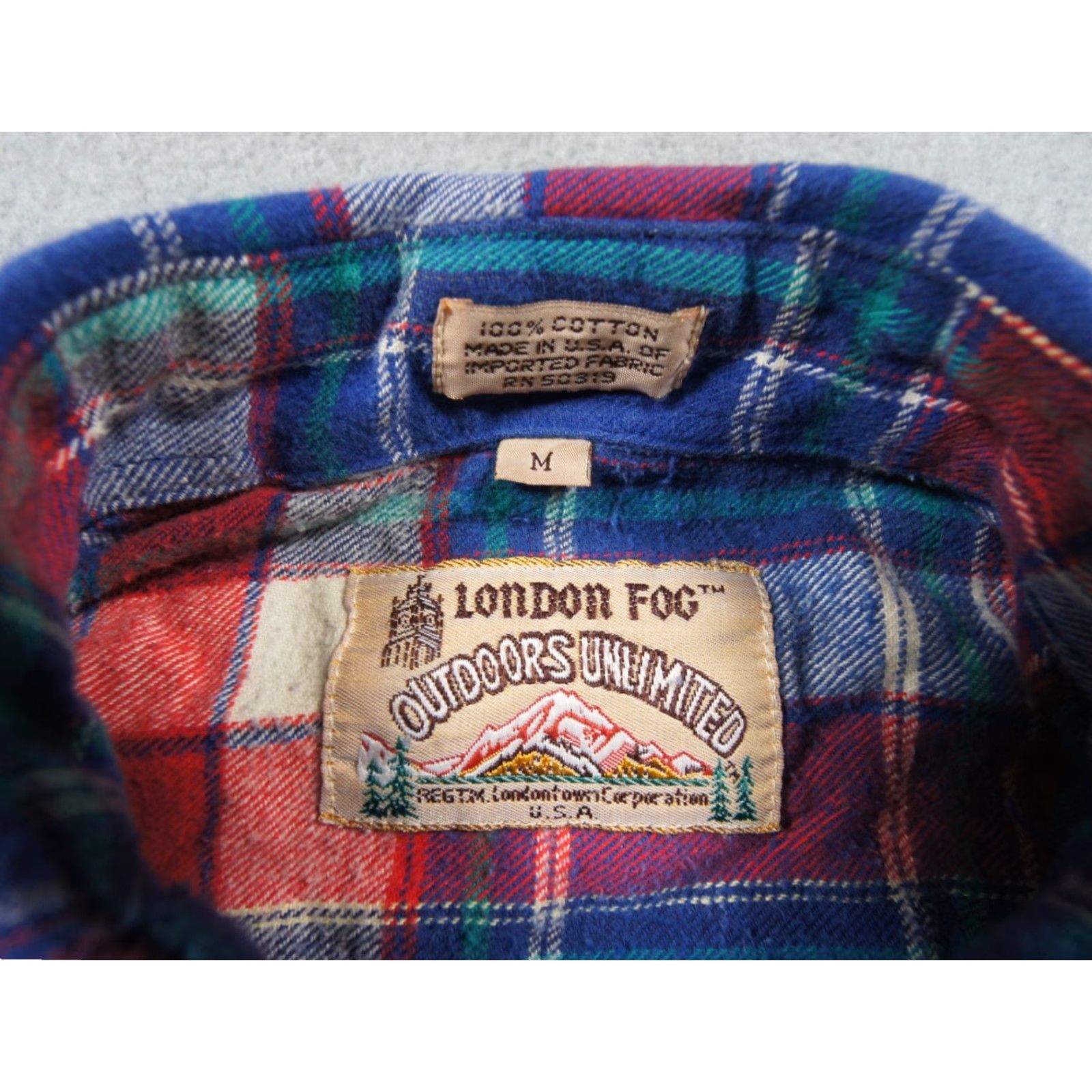 London Fog VINTAGE London Fog Shirt Mens M Plaid Cotton Flannel Outdoors Limited Size US M / EU 48-50 / 2 - 5 Thumbnail