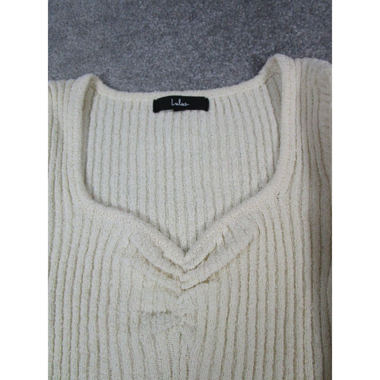 Lulus Lulus Sweater Womens XS Beige Knit Pullover Size XS / US 0-2 / IT 36-38 - 2 Thumbnail