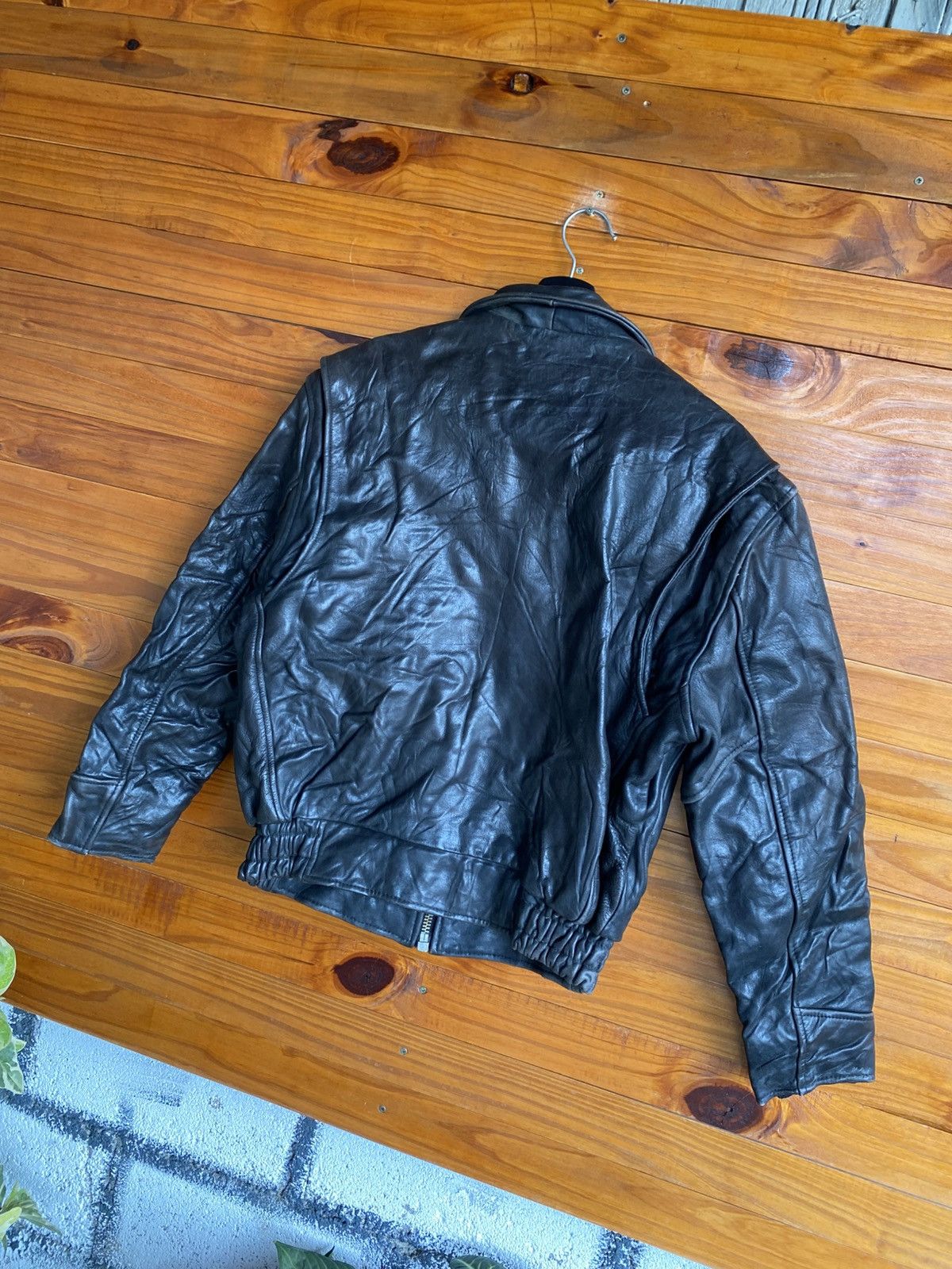 Vintage Vintage H.I.S. Genuine Leather Bomber Jacket Black | Classic Size US M / EU 48-50 / 2 - 12 Thumbnail