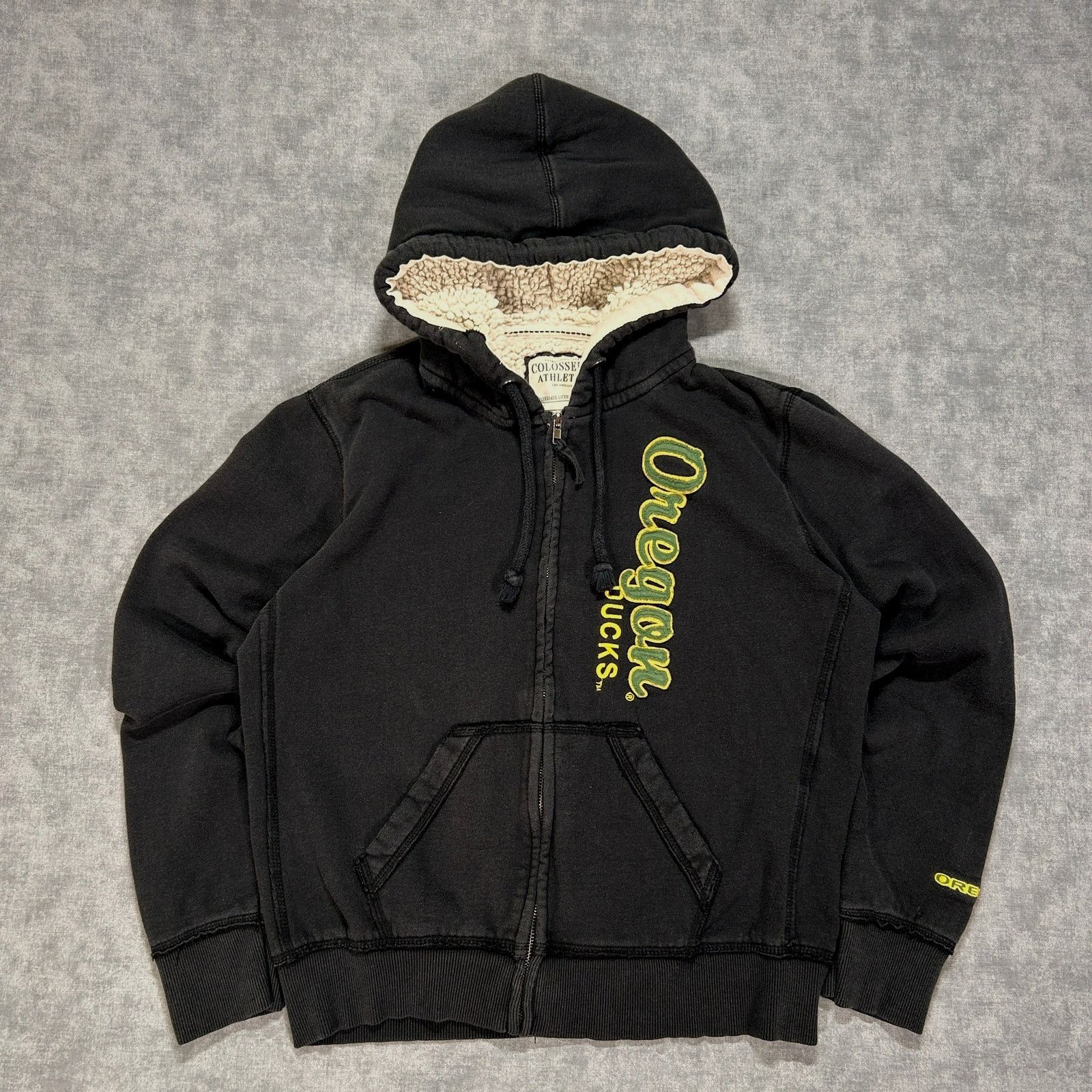 Colosseum Athletics Y2K Colosseum Athletics Oregon Ducks sherpa hood jacket wm L Size L / US 10 / IT 46 - 1 Thumbnail