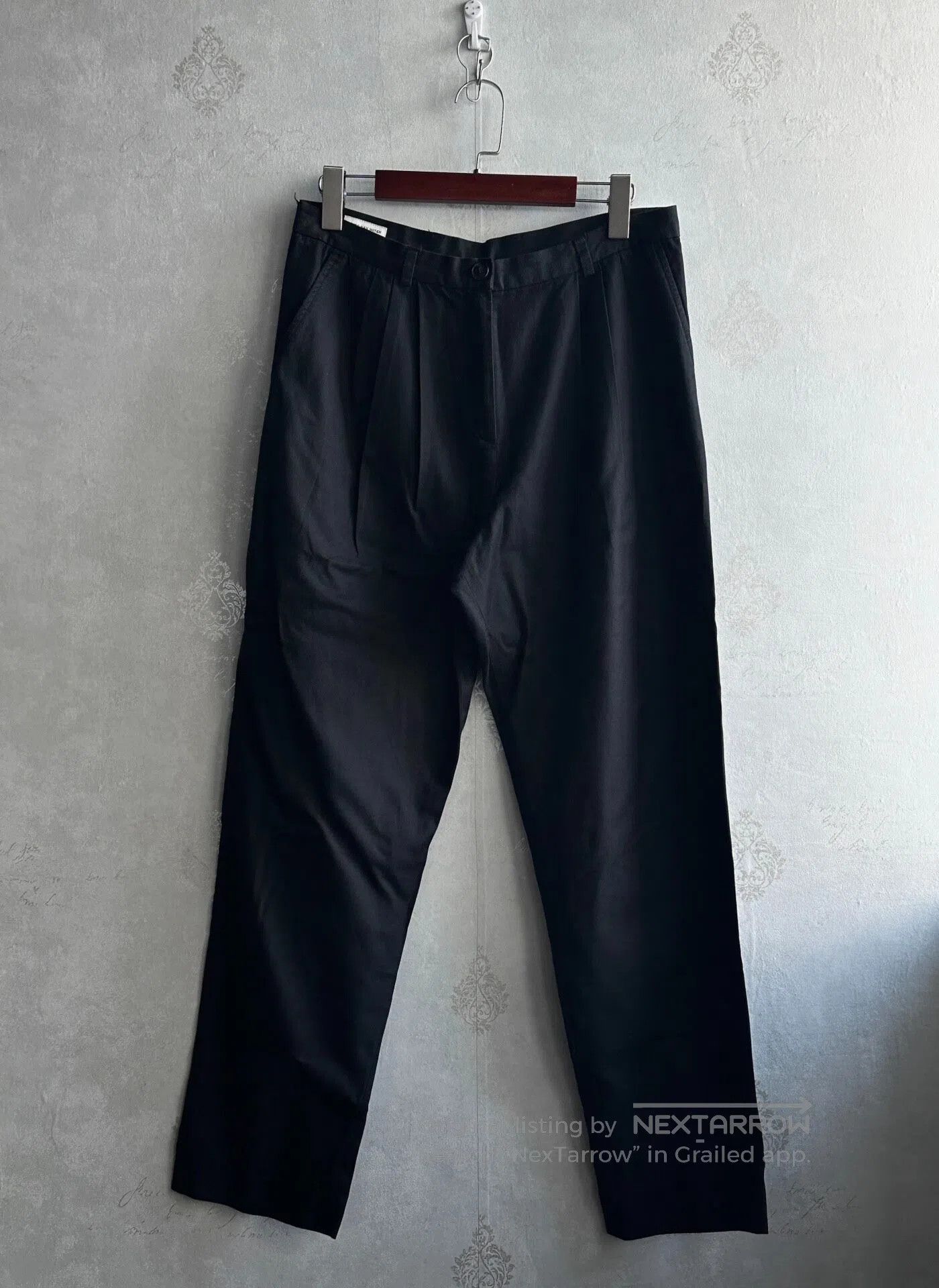 Dries Van Noten DRIES VAN NOTEN Folding straight-leg long pants| Size US 38 / EU 54 - 1 Thumbnail